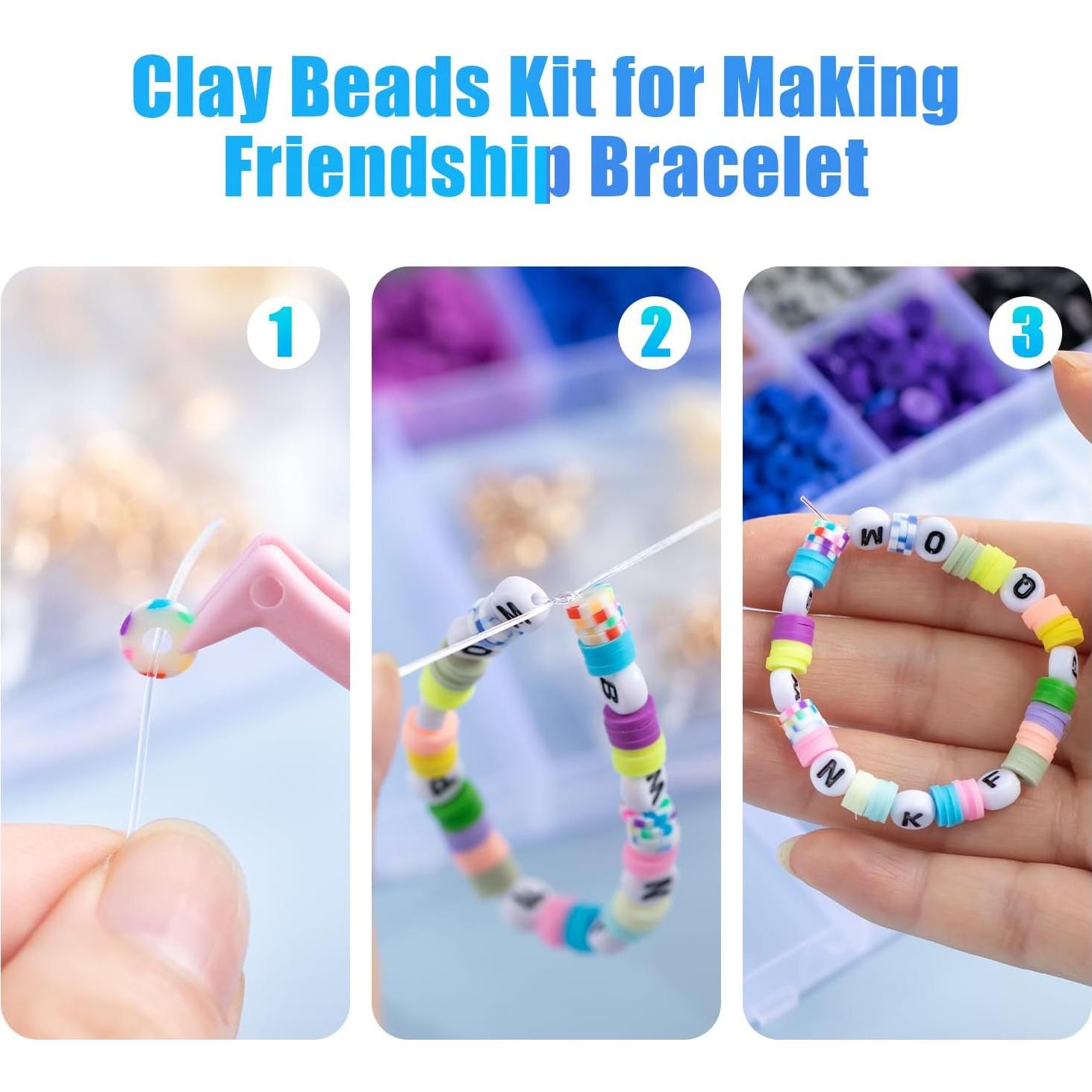 Kit de Pulseras de Perlas de Arcilla Ybxjges 3800 Piezas DIY