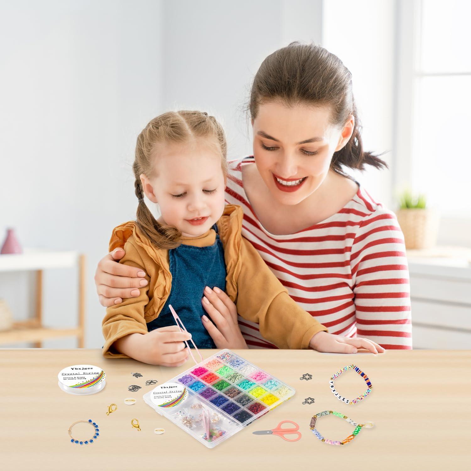 Kit de Pulseras de Perlas de Arcilla Ybxjges 3800 Piezas DIY