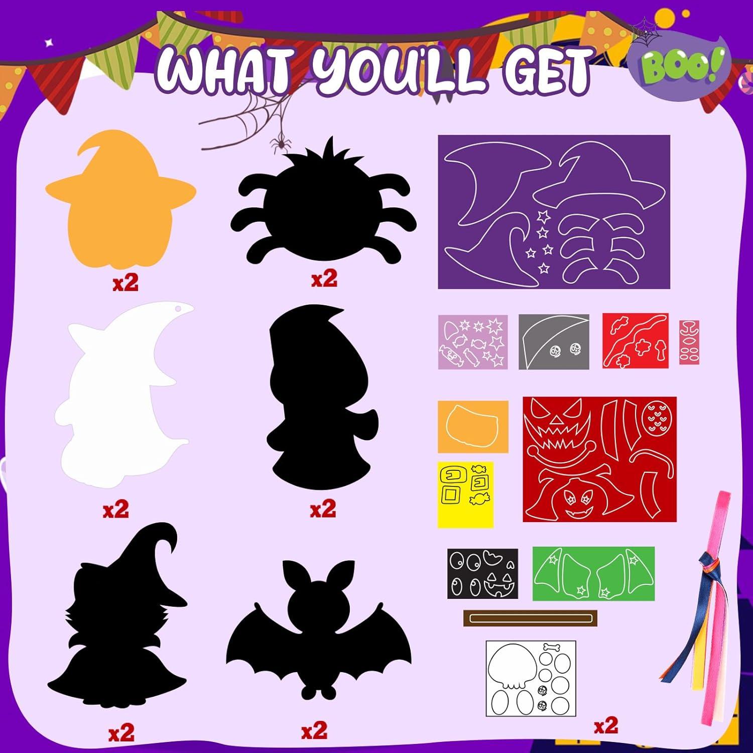 Kit de Manualidades de Halloween DERAYEE 12 Piezas Fieltro