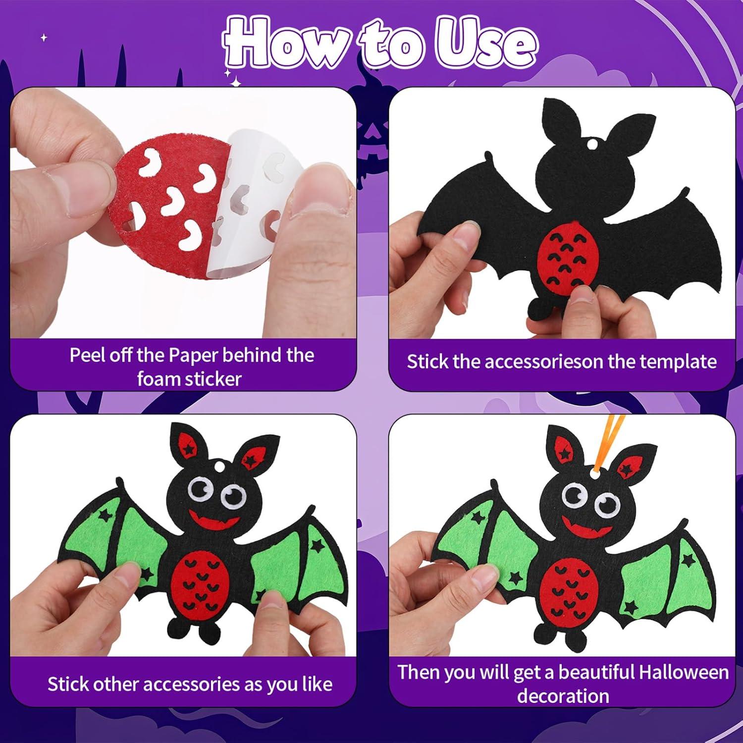 Kit de Manualidades de Halloween DERAYEE 12 Piezas Fieltro