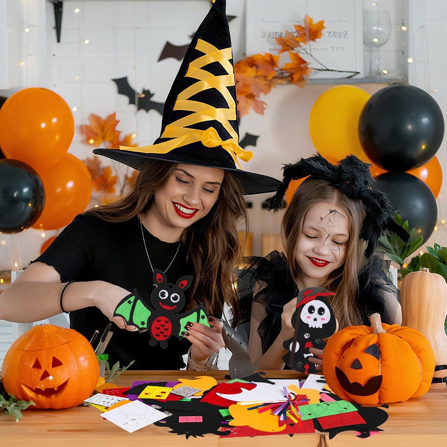 Kit de Manualidades de Halloween DERAYEE 12 Piezas Fieltro