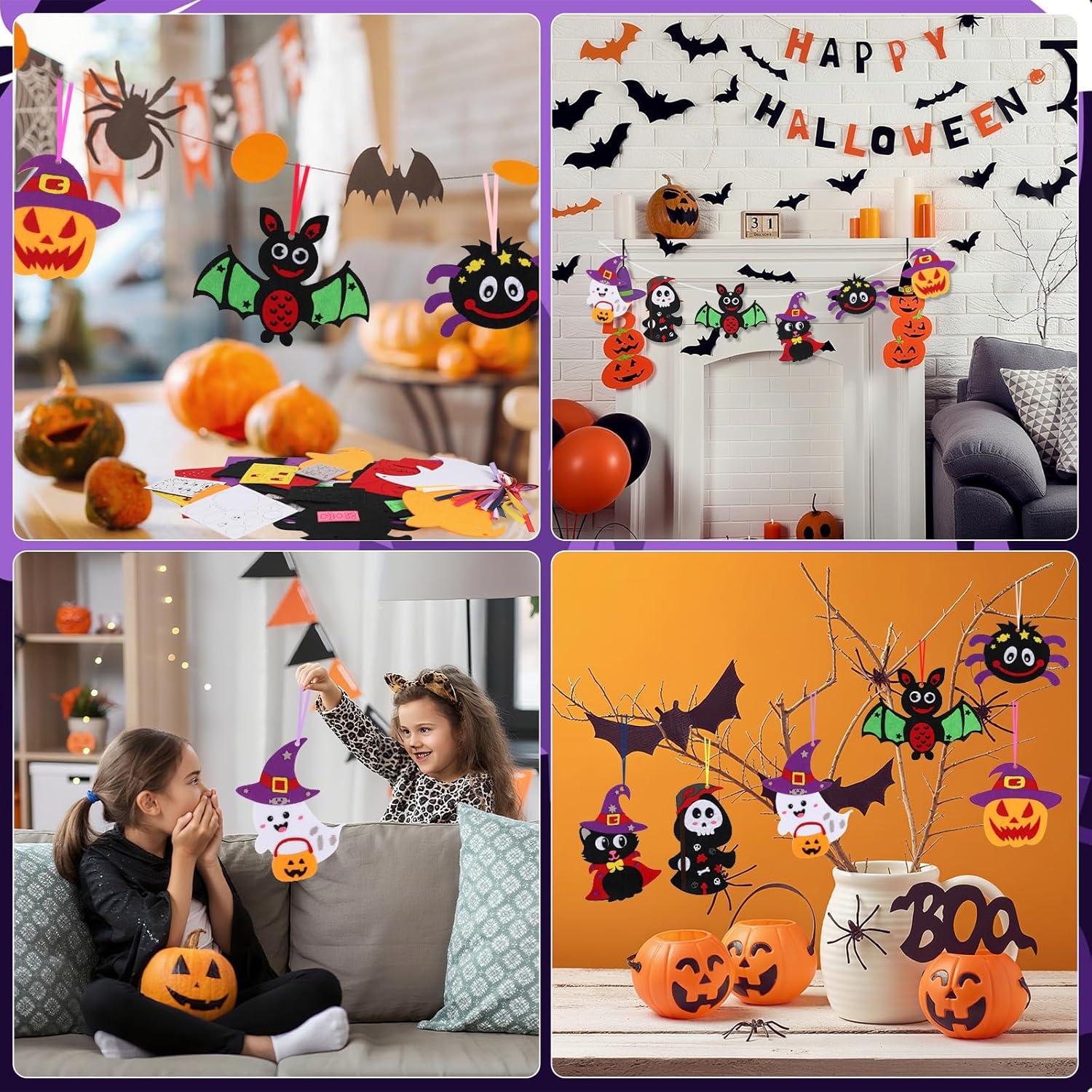 Kit de Manualidades de Halloween DERAYEE 12 Piezas Fieltro