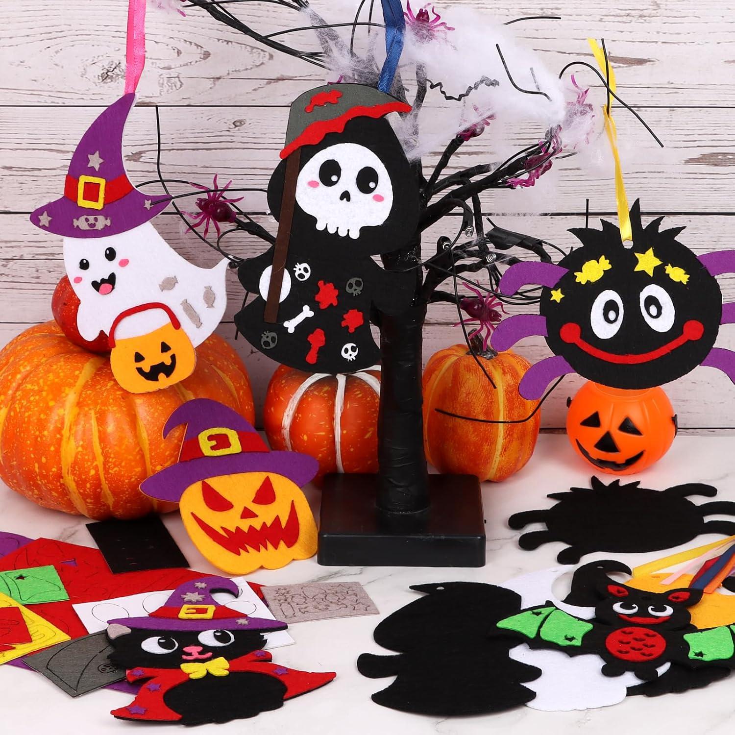Kit de Manualidades de Halloween DERAYEE 12 Piezas Fieltro