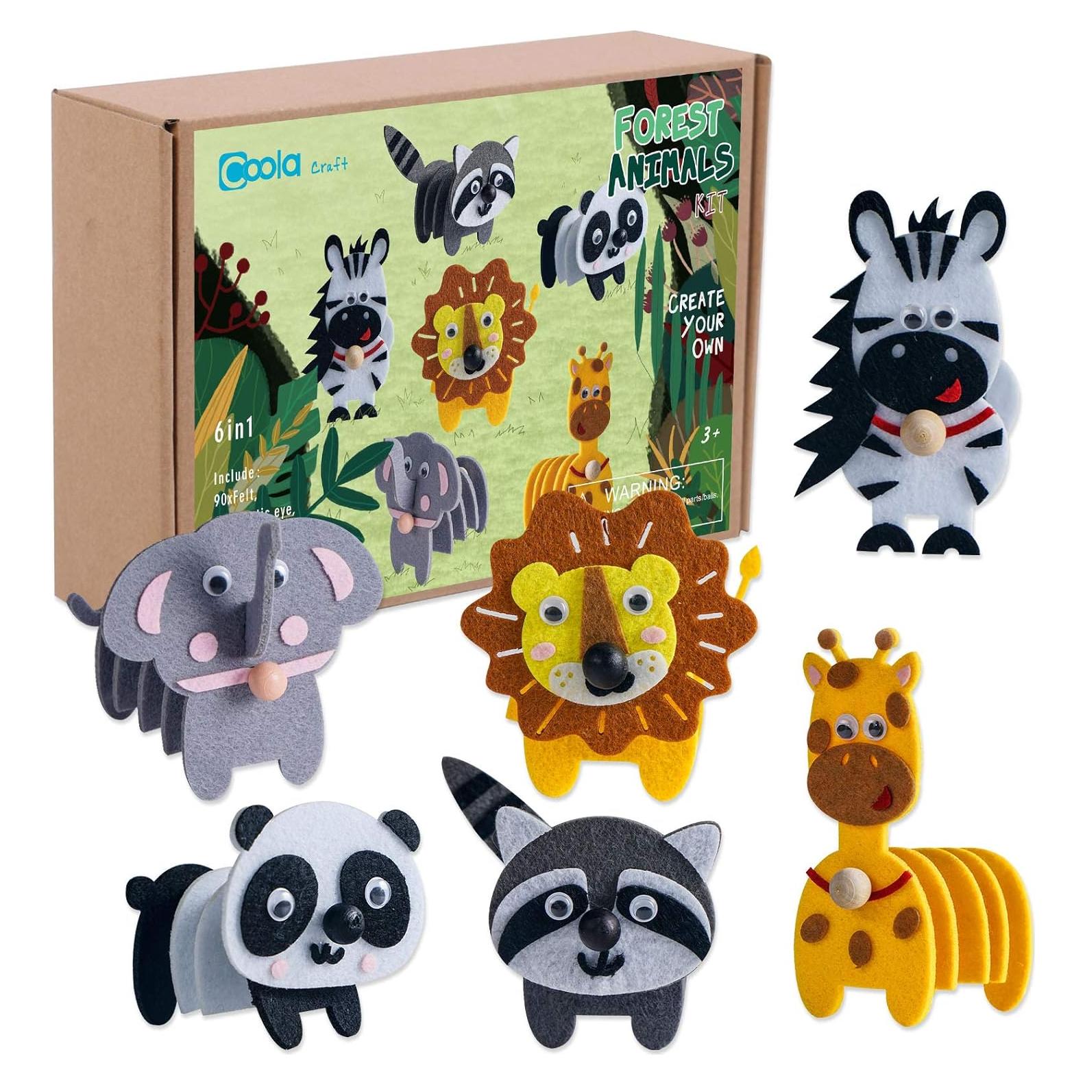 Kit de Manualidades Coola Animales Salvajes - 6 Proyectos DIY