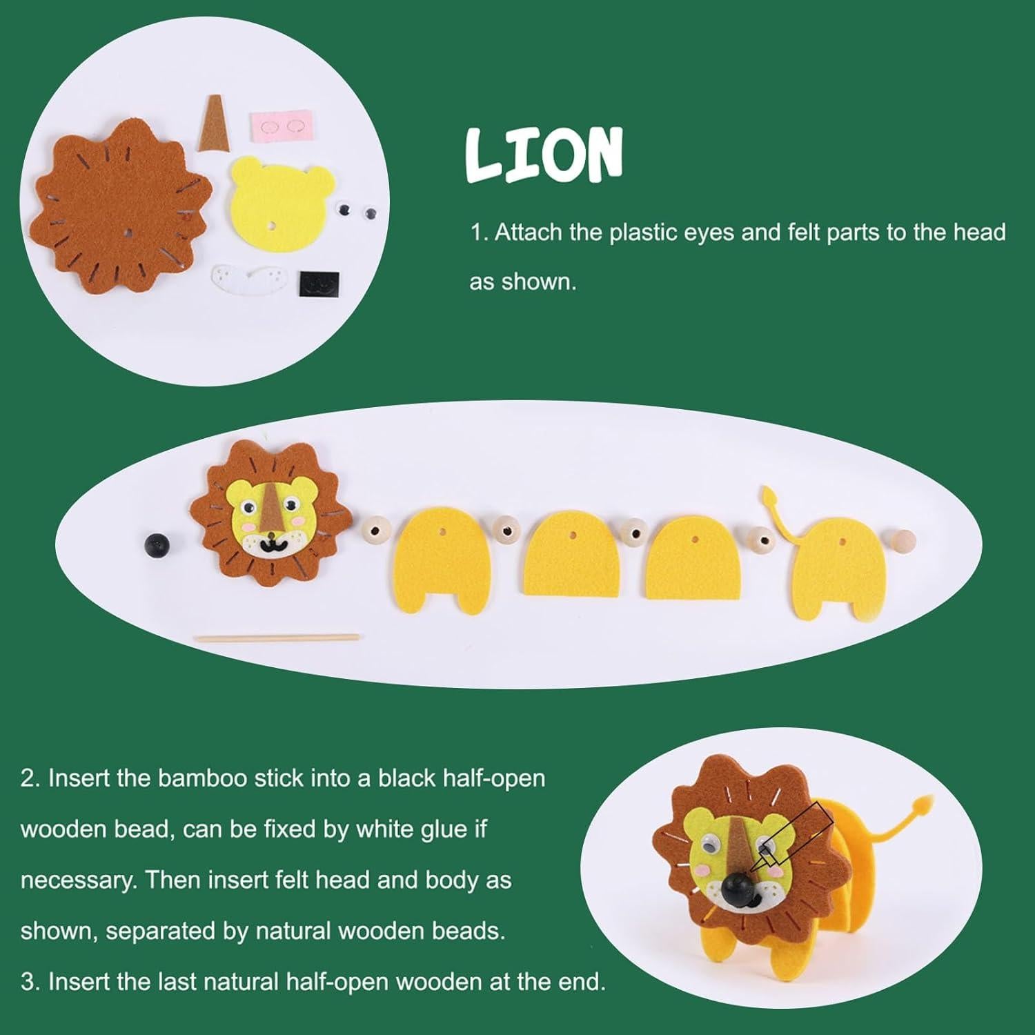 Kit de Manualidades Coola Animales Salvajes - 6 Proyectos DIY