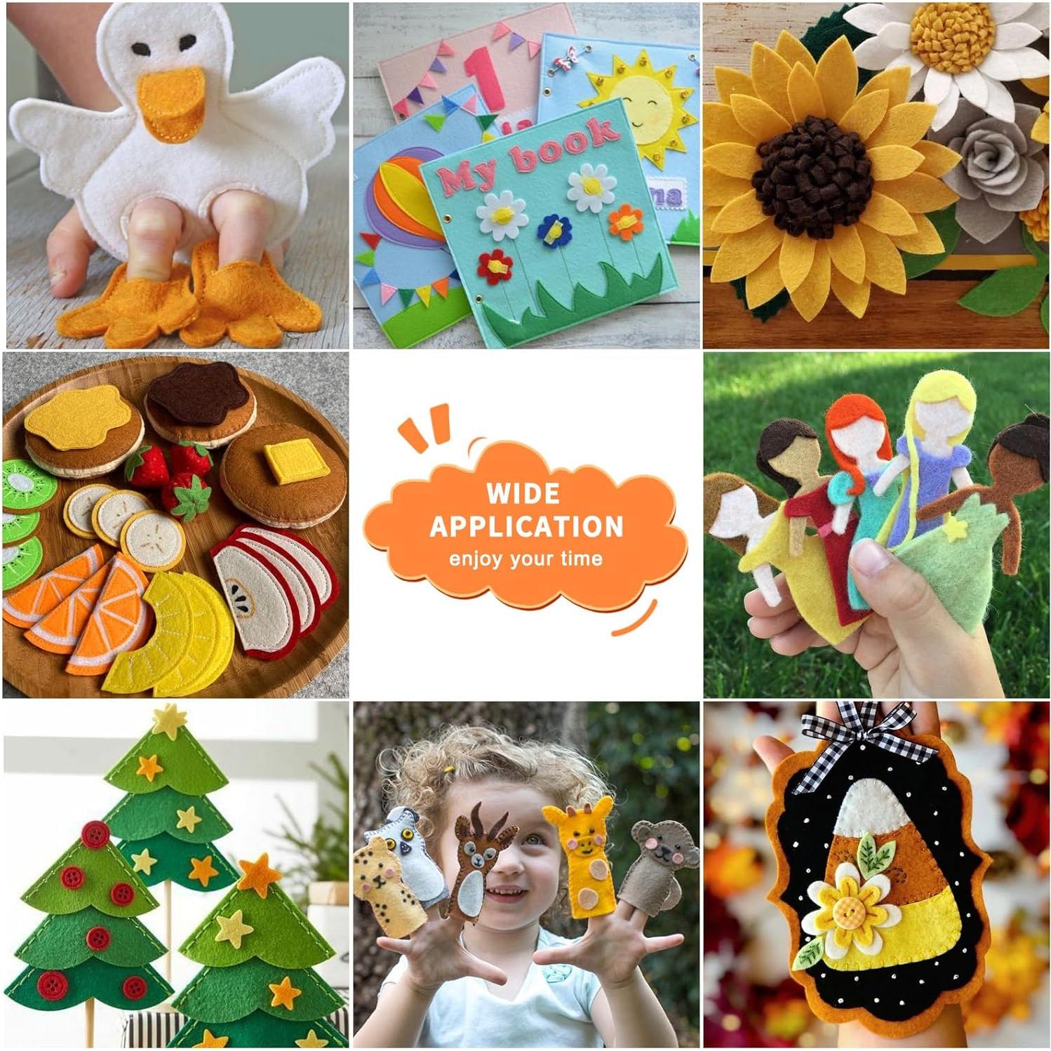 Hojas de Fieltro HTVRONT 40pcs A4 20x30cm 1mm Colores Variados