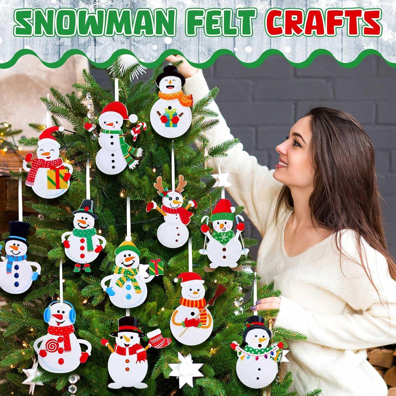24 Kits de Manualidades de Fieltro Navideño FuWeave - Muñeco de Nieve