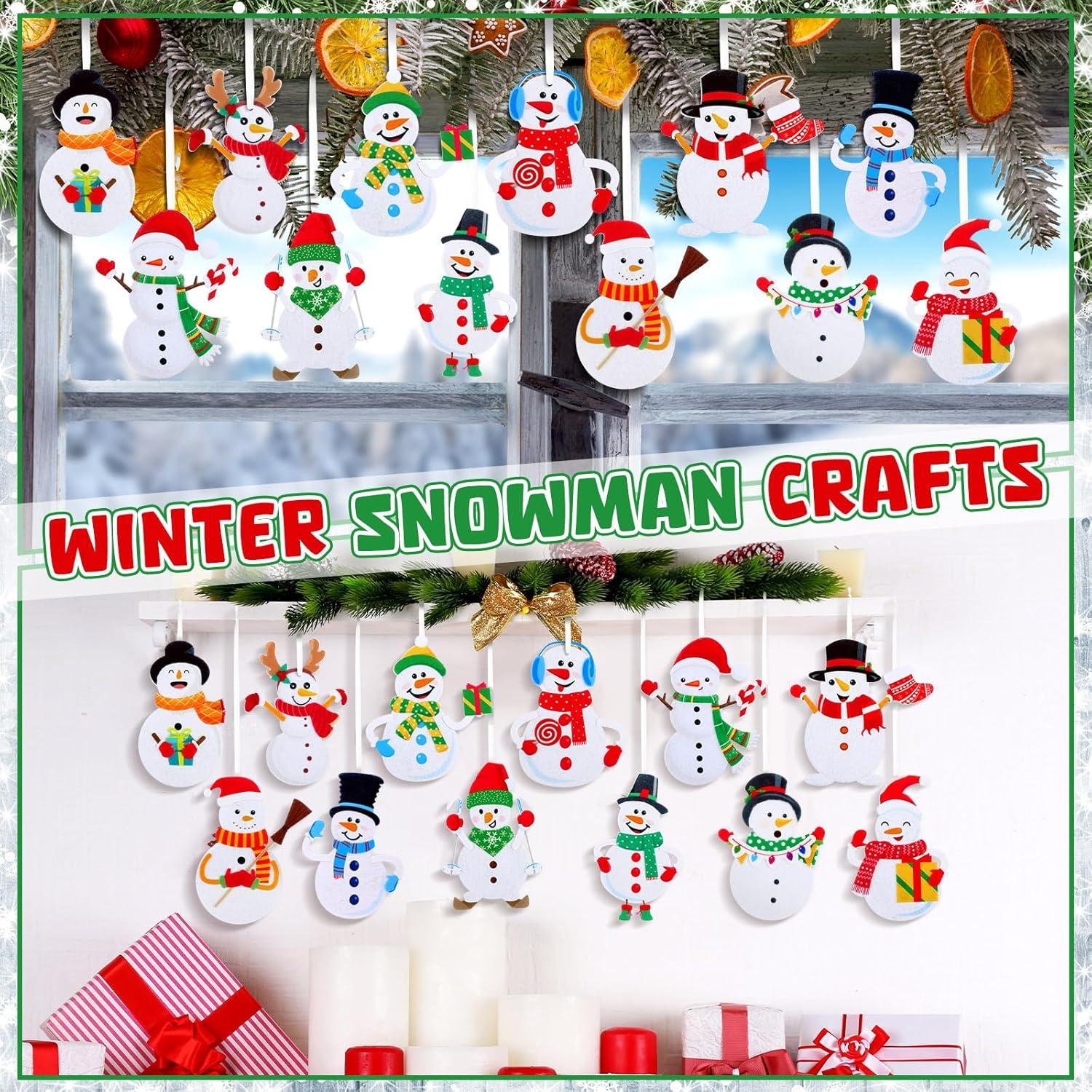 24 Kits de Manualidades de Fieltro Navideño FuWeave - Muñeco de Nieve