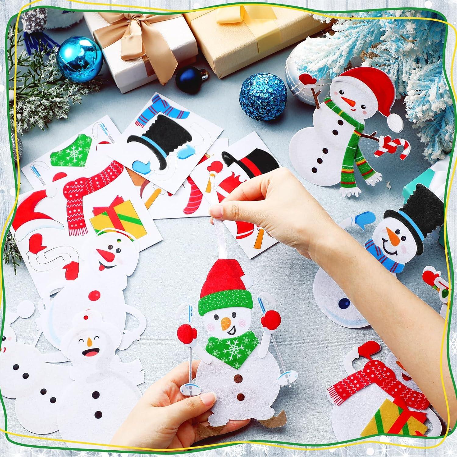 24 Kits de Manualidades de Fieltro Navideño FuWeave - Muñeco de Nieve