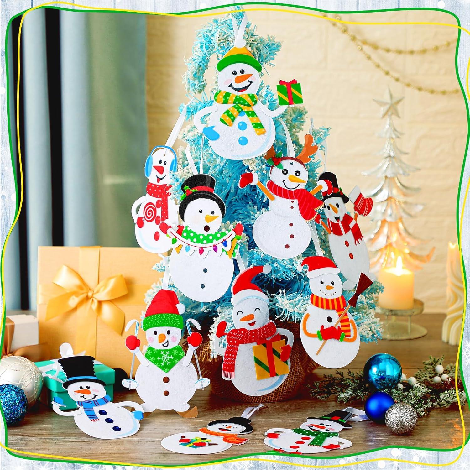 24 Kits de Manualidades de Fieltro Navideño FuWeave - Muñeco de Nieve