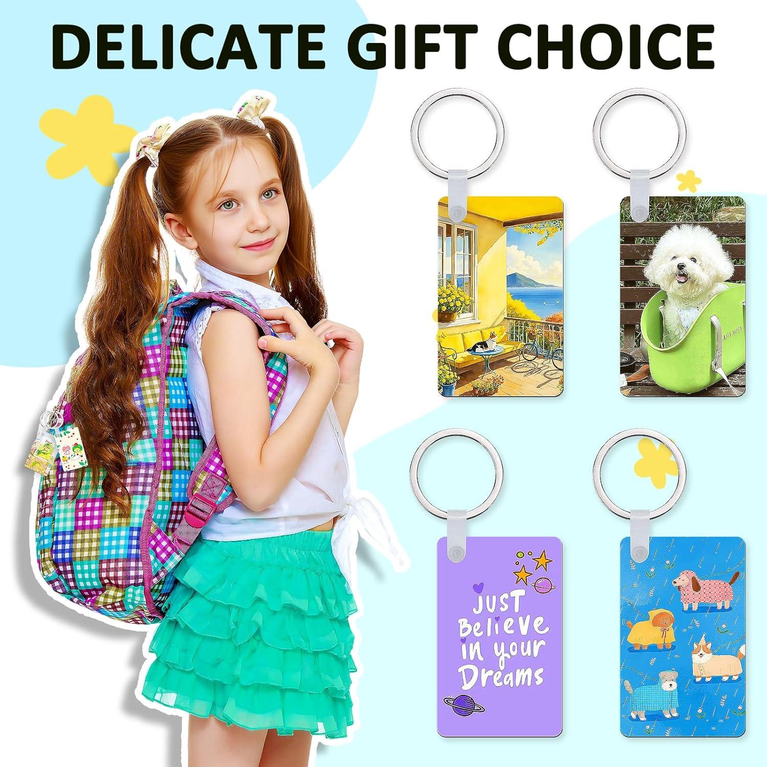 Paquete de 60 llaveros de aluminio Beclumas para sublimación