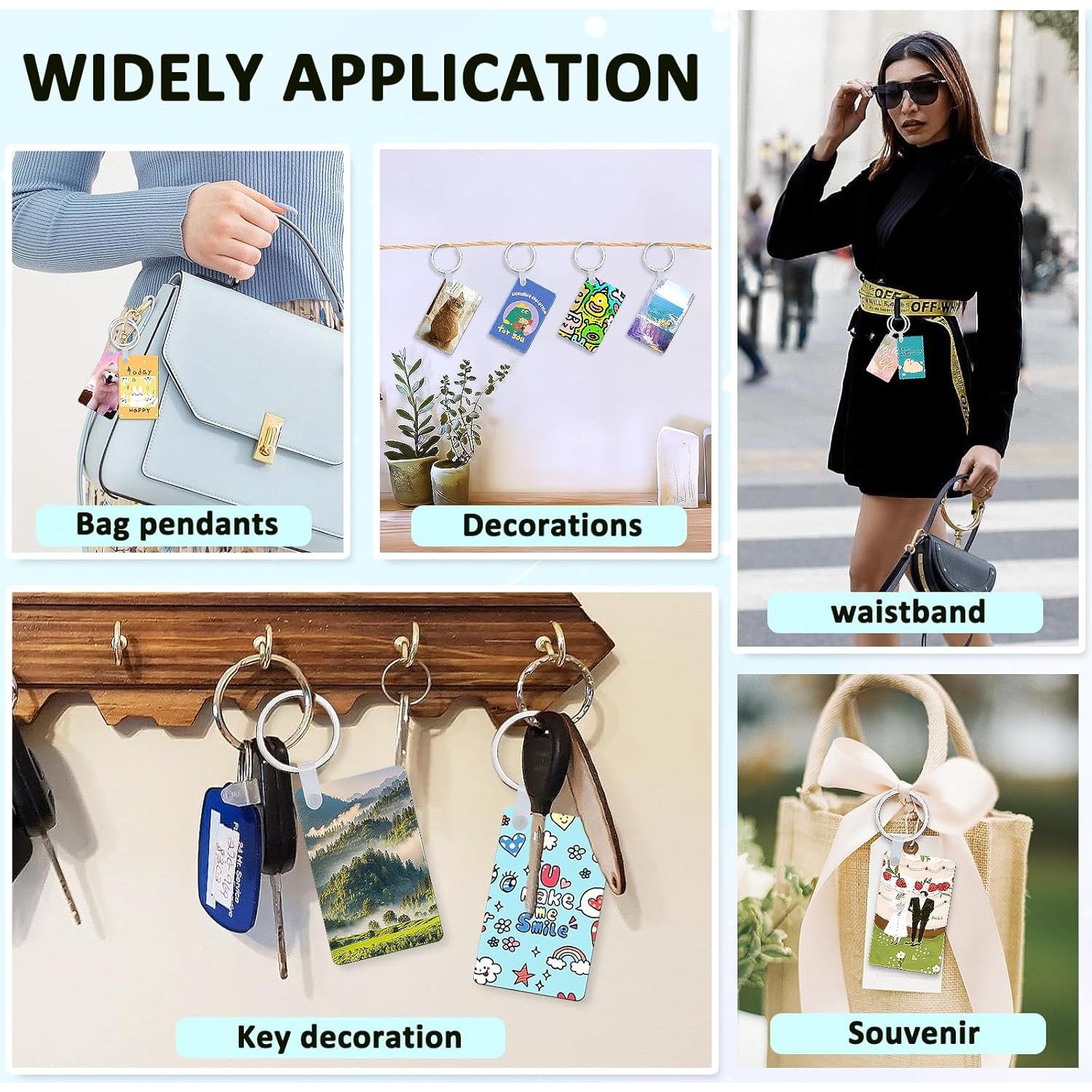 Paquete de 60 llaveros de aluminio Beclumas para sublimación