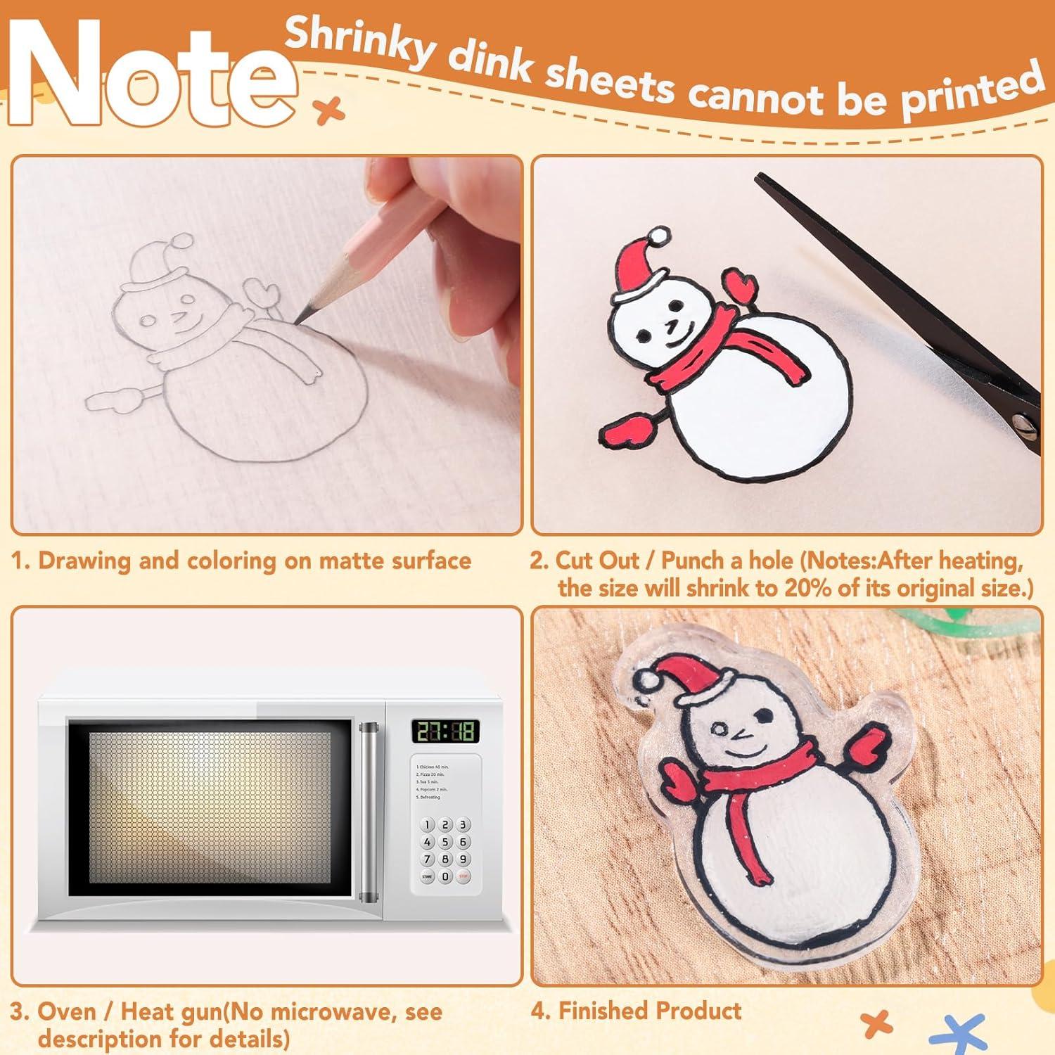 Kit de Hojas de Plástico Retráctil Prudiut 155 Pcs DIY Manualidades