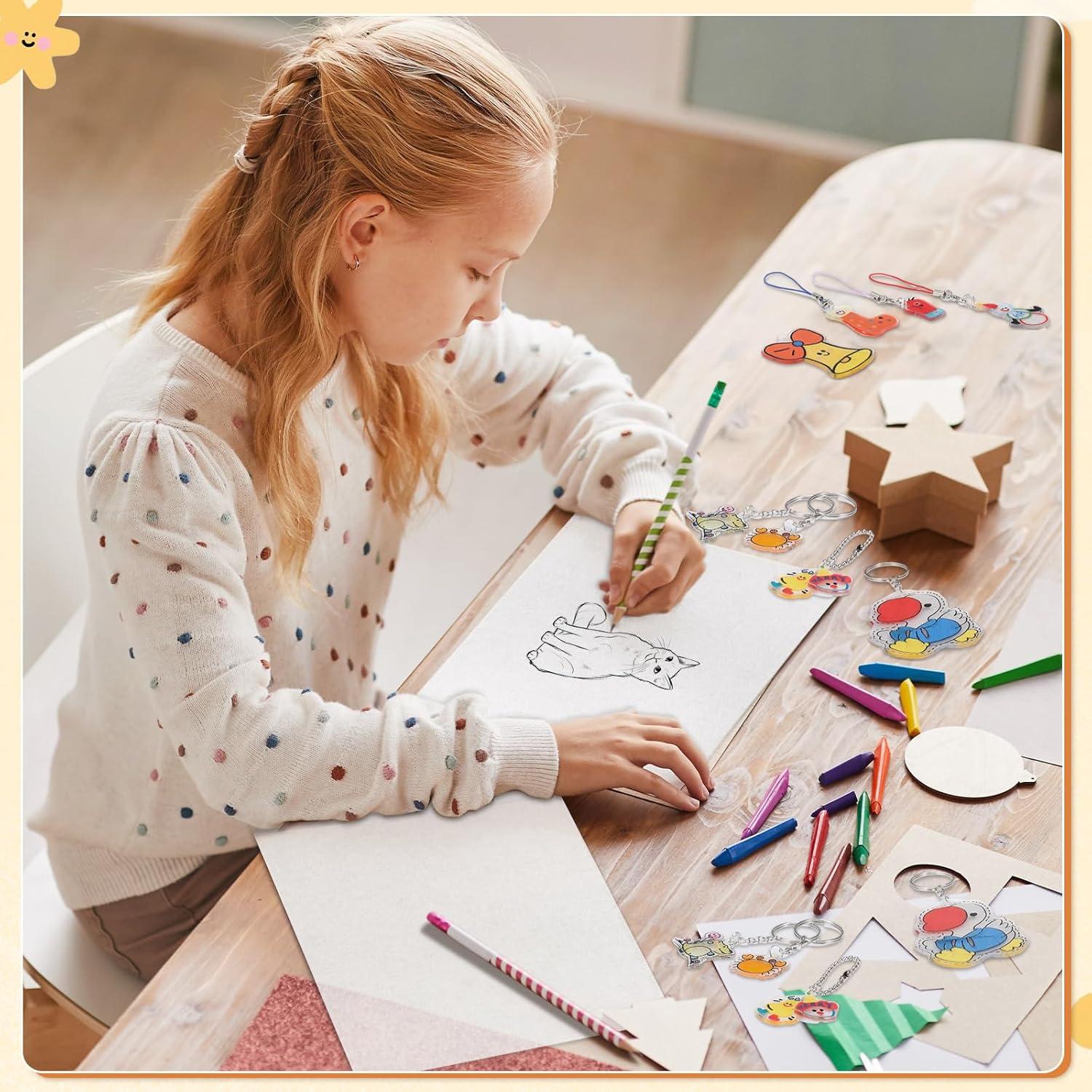 Kit de Hojas de Plástico Retráctil Prudiut 155 Pcs DIY Manualidades