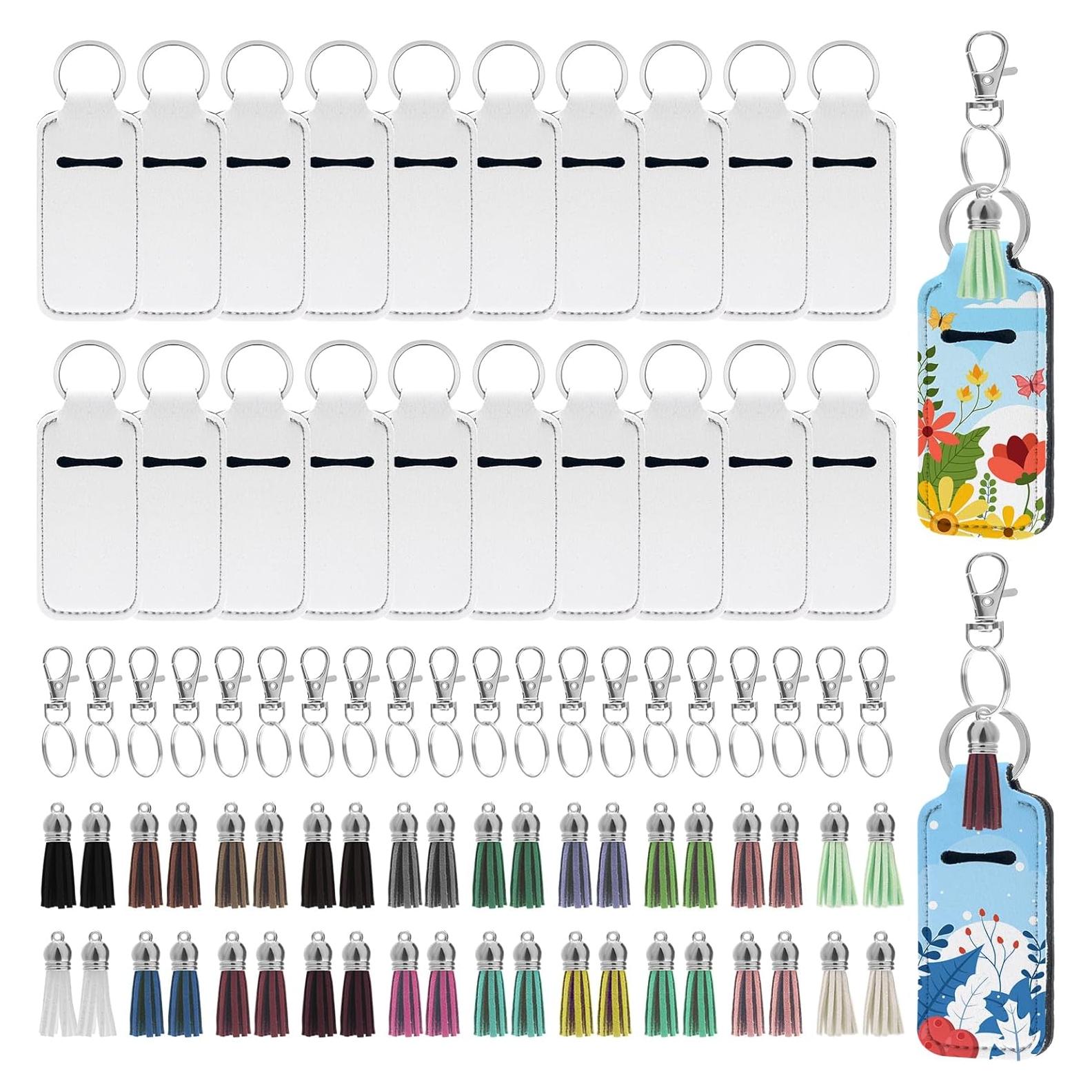 60 Soportes de Llaveros Sublimables Solaradgy con Borlas