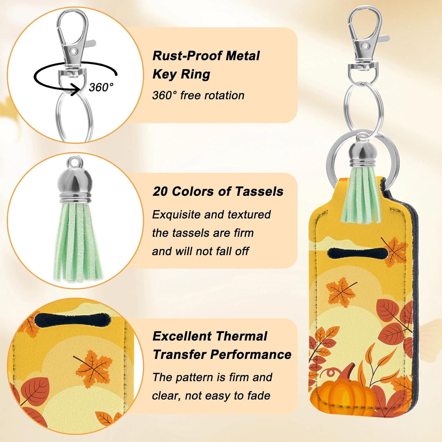 60 Soportes de Llaveros Sublimables Solaradgy con Borlas