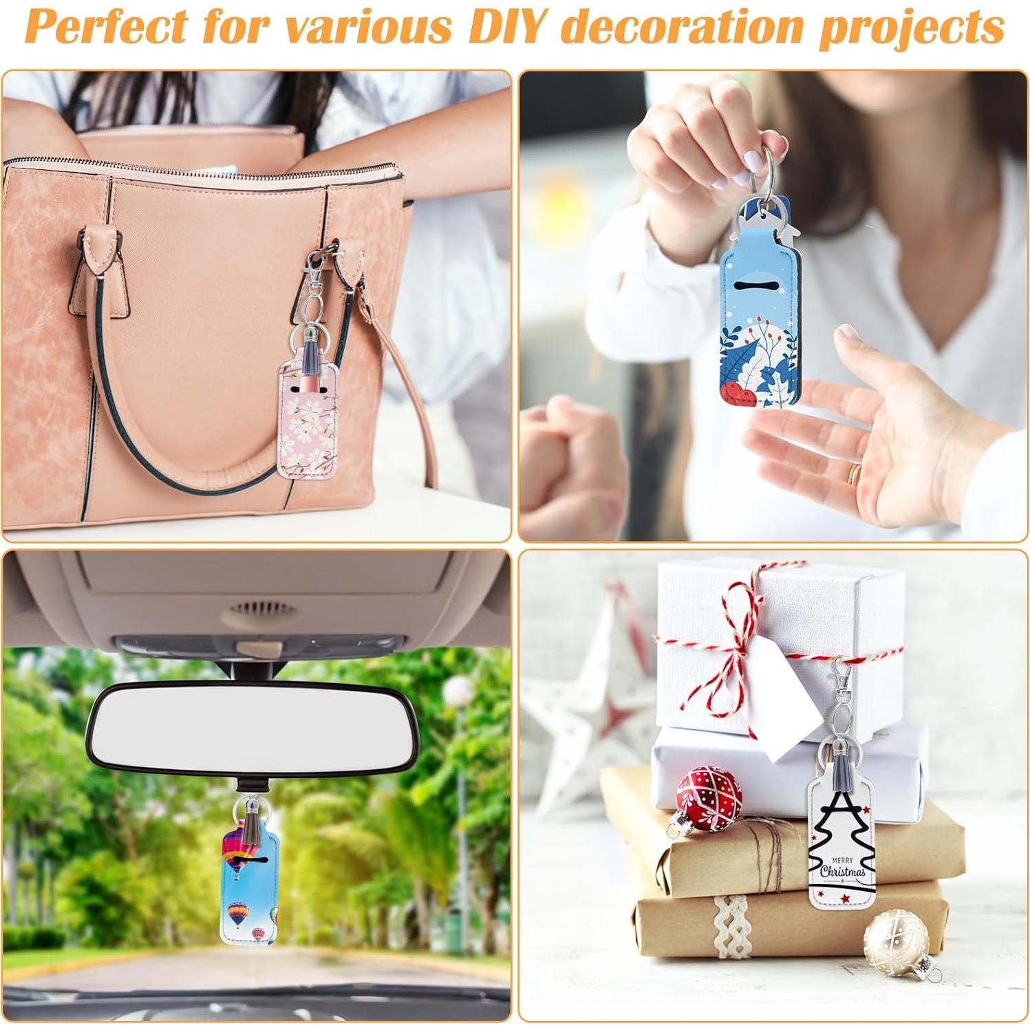 60 Soportes de Llaveros Sublimables Solaradgy con Borlas