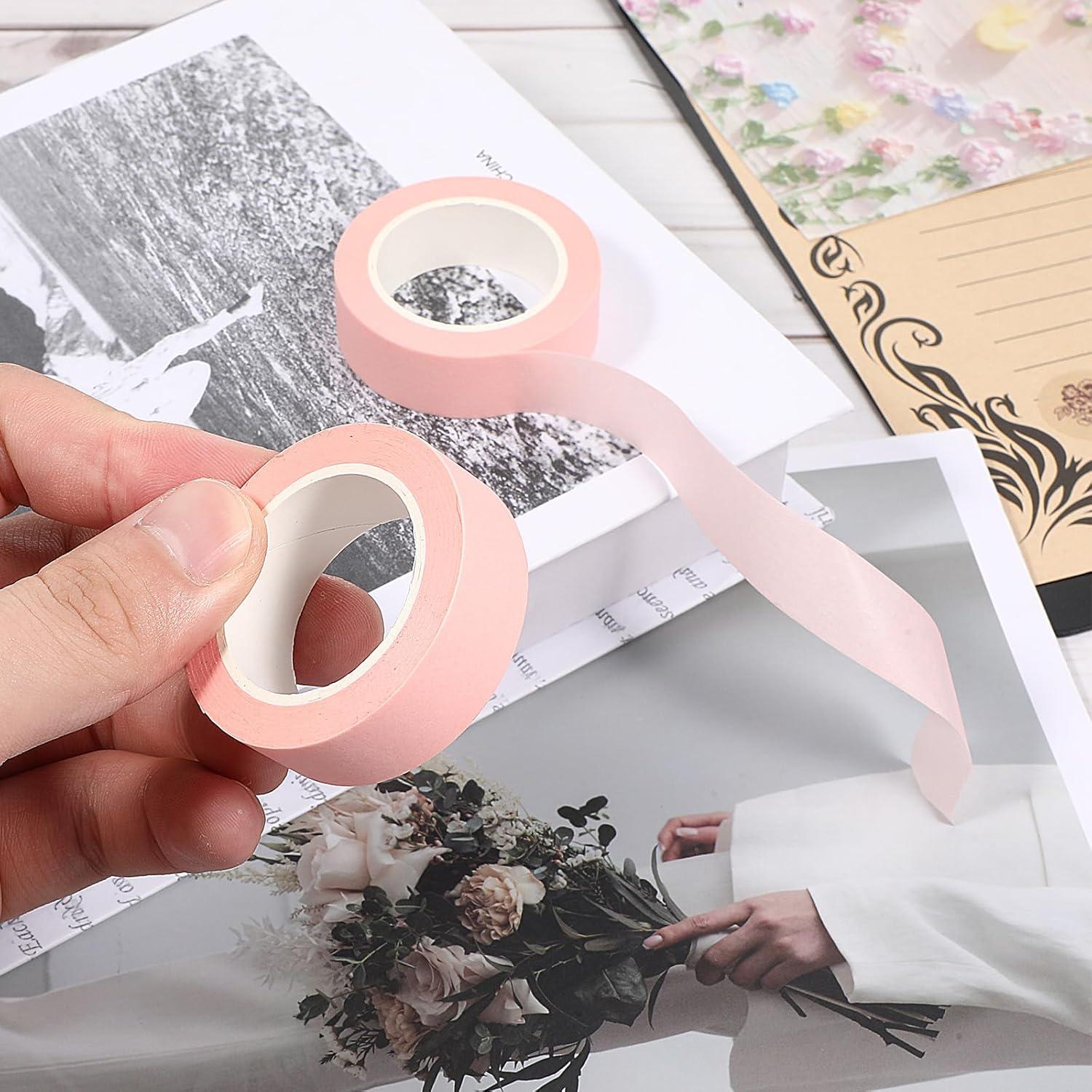 2 Rollos de Cinta Washi Rosa 1.52 cm x 9.75 m SynHHergyx