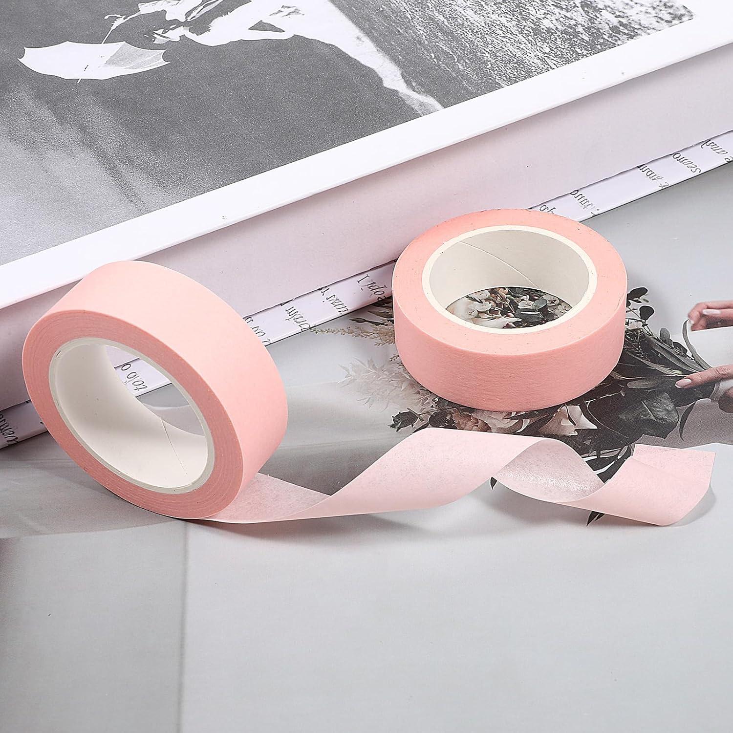 2 Rollos de Cinta Washi Rosa 1.52 cm x 9.75 m SynHHergyx