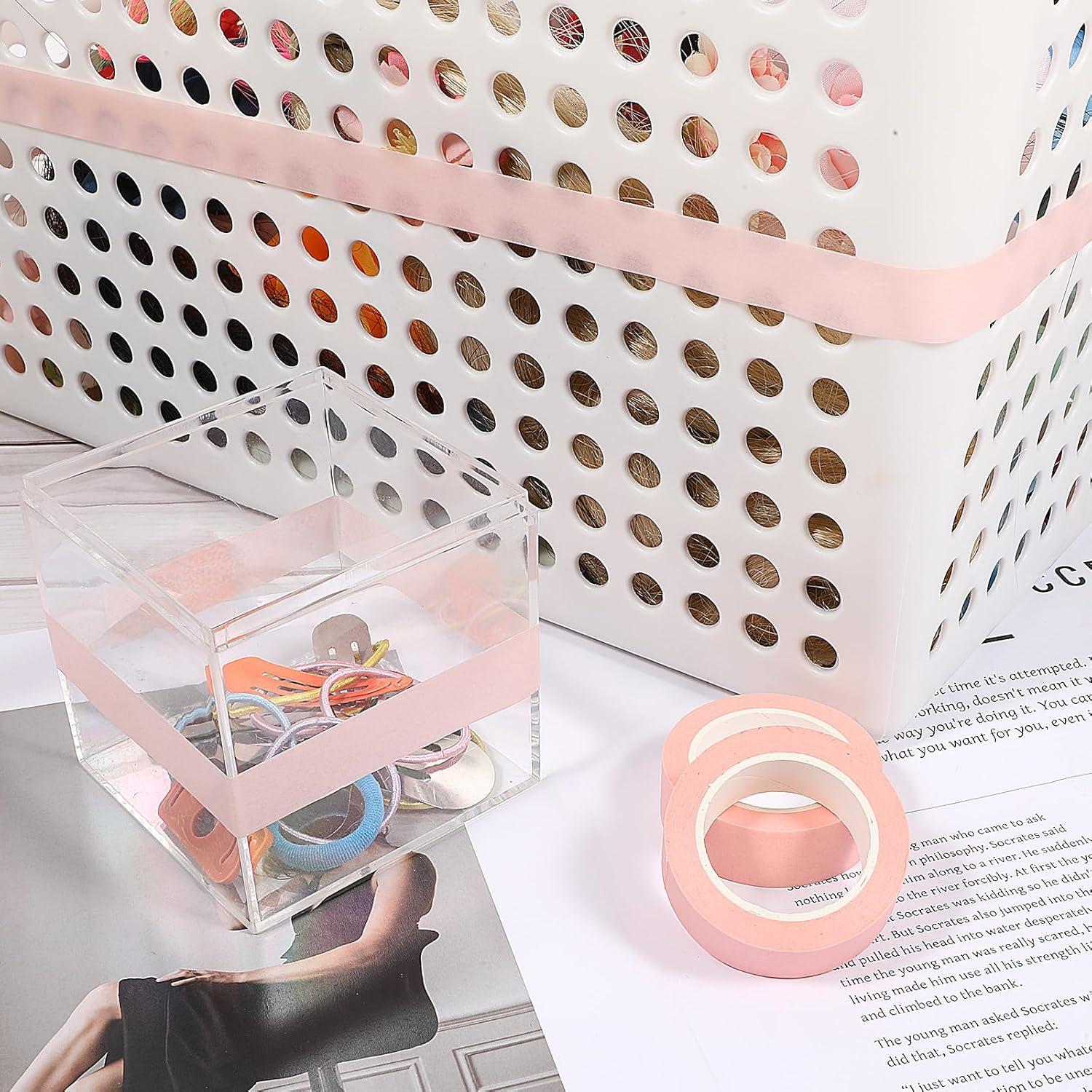 2 Rollos de Cinta Washi Rosa 1.52 cm x 9.75 m SynHHergyx