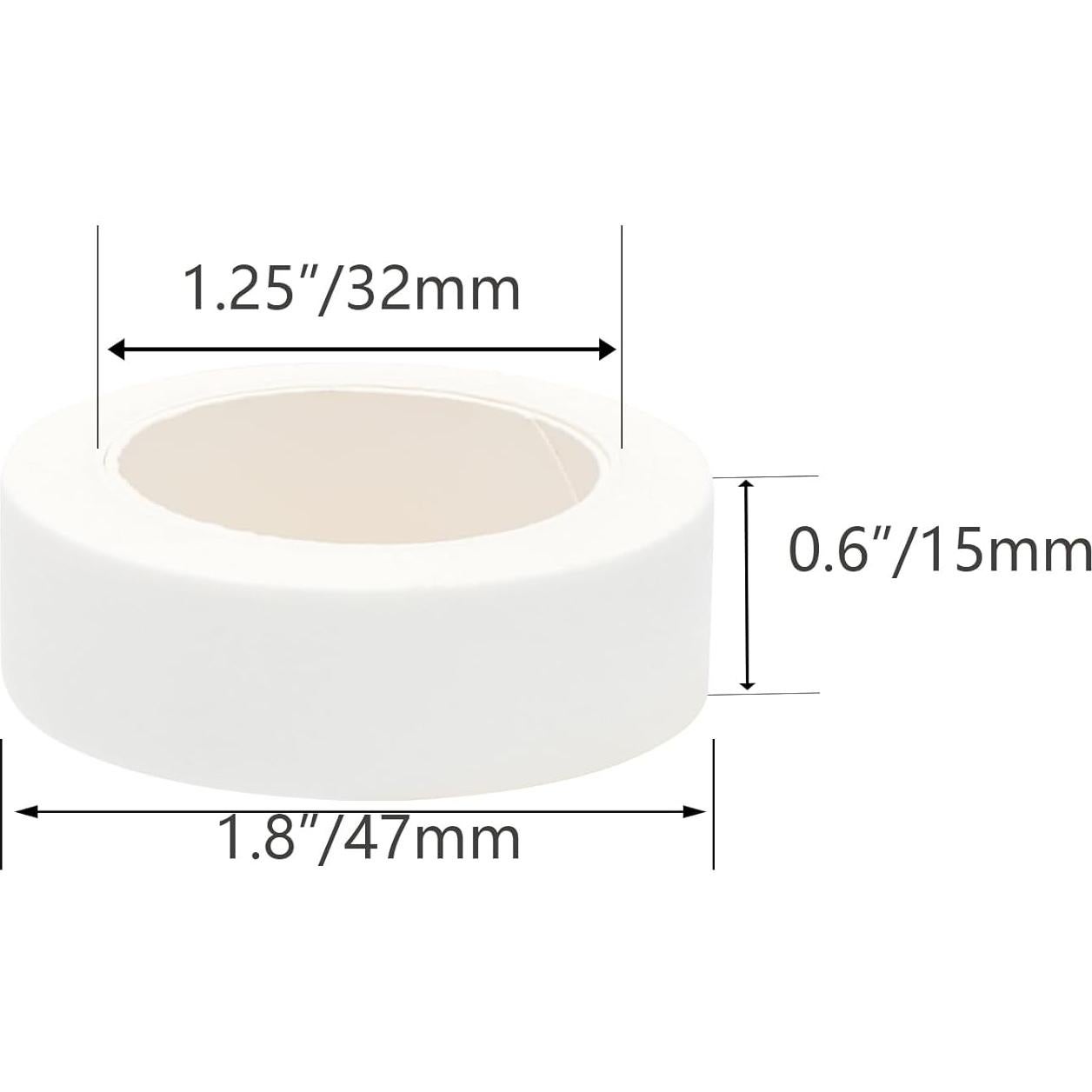 Cinta Washi Sólida Blanca NatSumeBasics 15mm x 10m