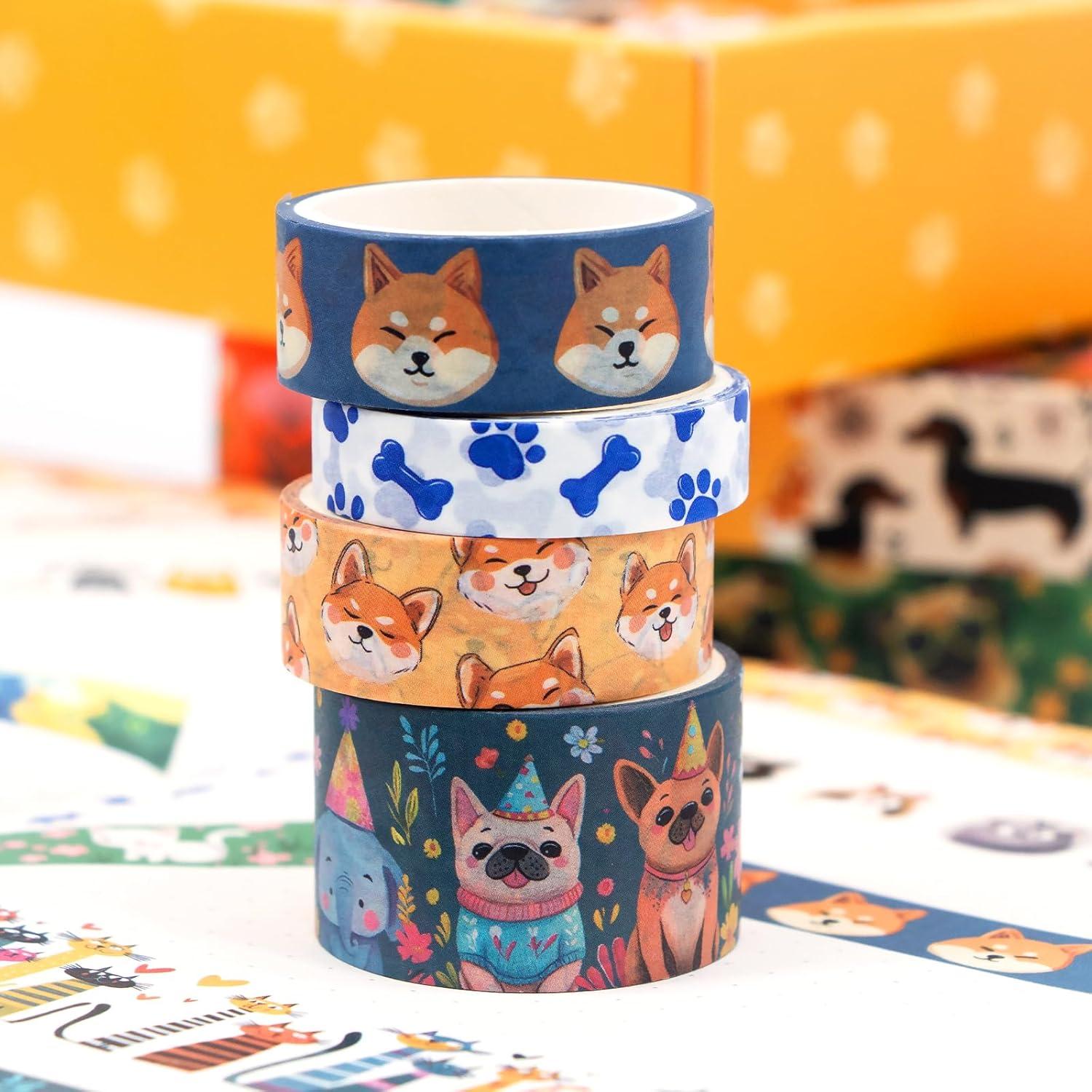 Juego de Washi Tape Kovano 14 Rollos Animales Kawaii