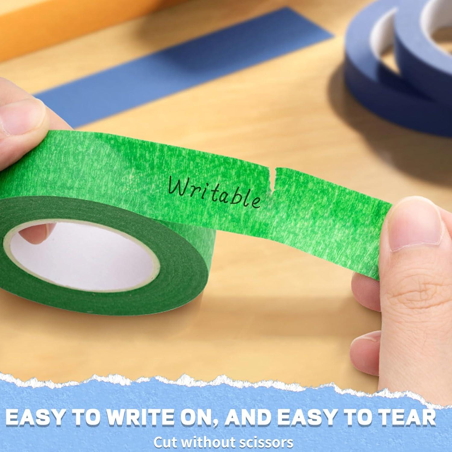 Cinta de Enmascarar de Colores Cayxenful 12 Piezas 2.3cm x 12m