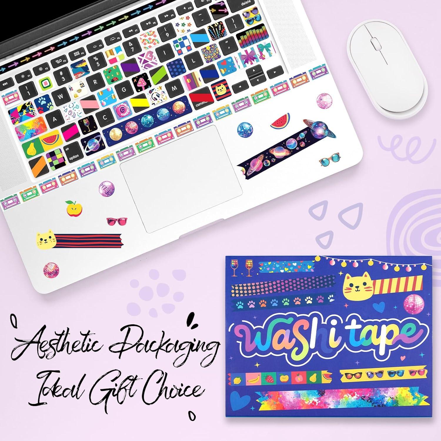 Juego de Cinta Washi Decorativa Ieebee - 42 Rollos con Foil Dorado