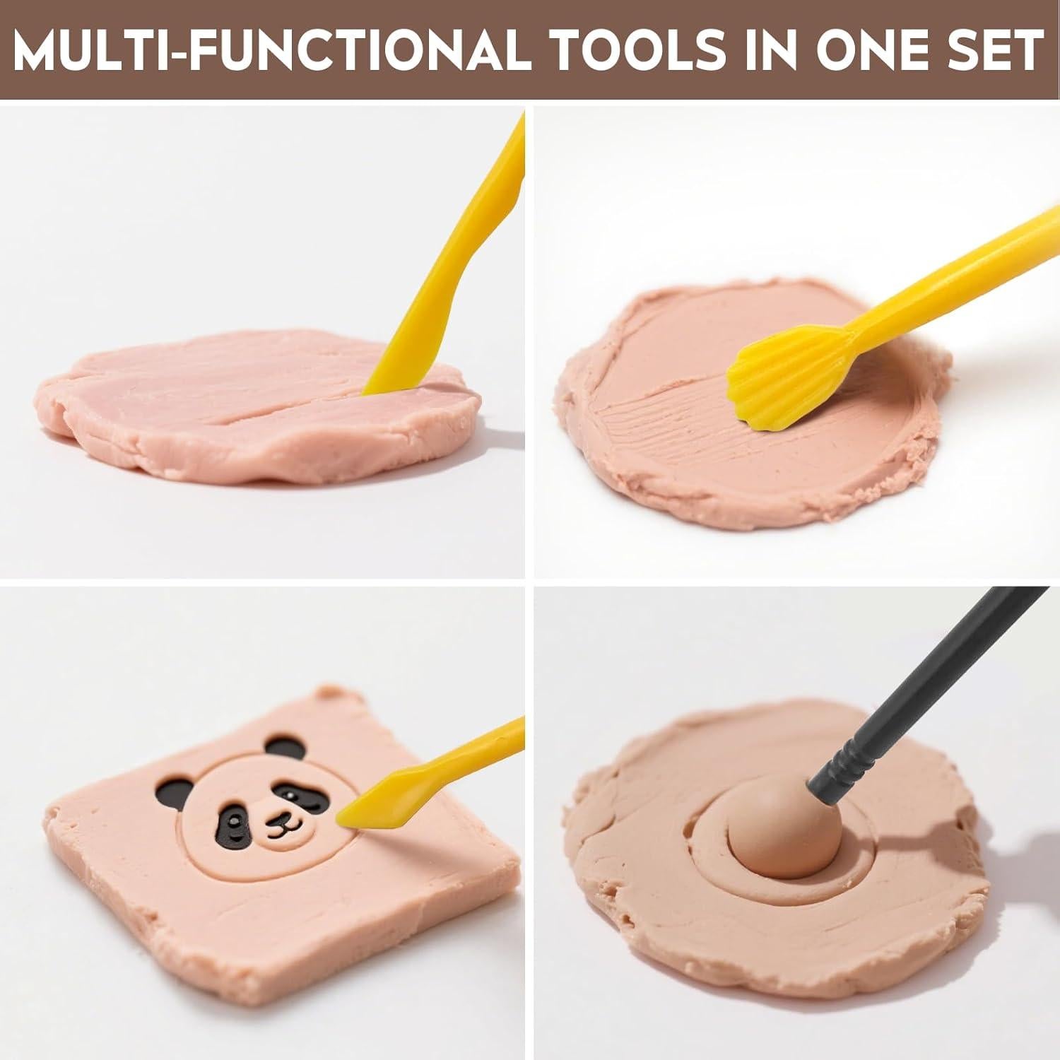 Kit de Herramientas de Cerámica FJCTER 18 Piezas para Modelado