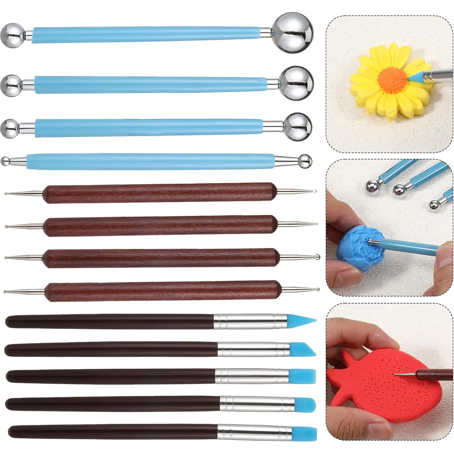 Kit de Herramientas de Cerámica Exclaith 42 Piezas con Bolsa