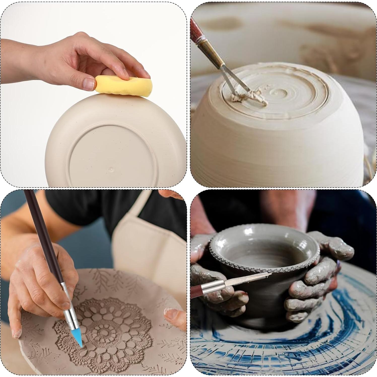 Kit de Herramientas de Cerámica Exclaith 42 Piezas con Bolsa