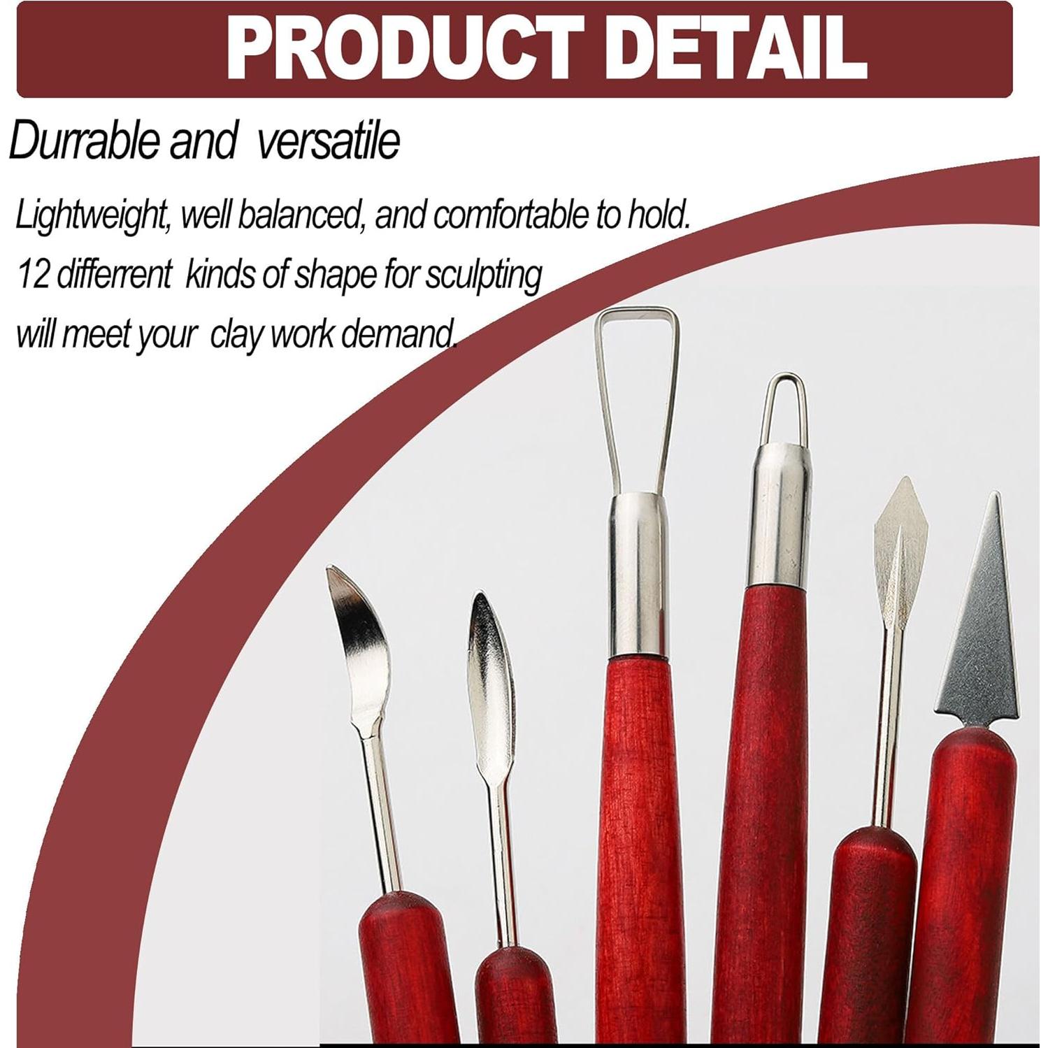 Juego de Herramientas de Escultura en Arcilla LINPHCEY 6 Piezas