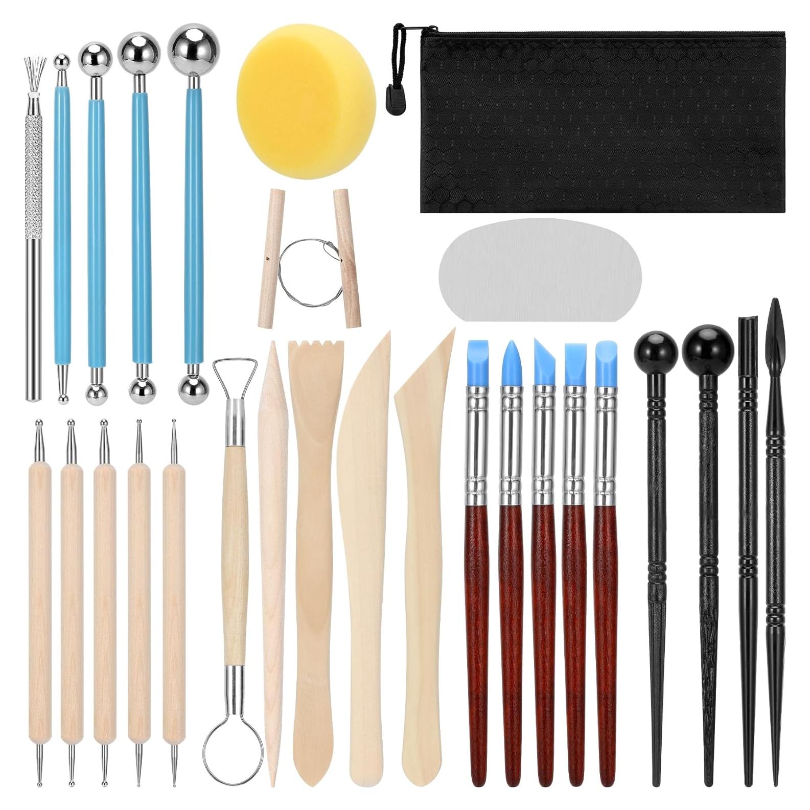 Kit de Herramientas de Arcilla Blisstime 28 Piezas para Escultura