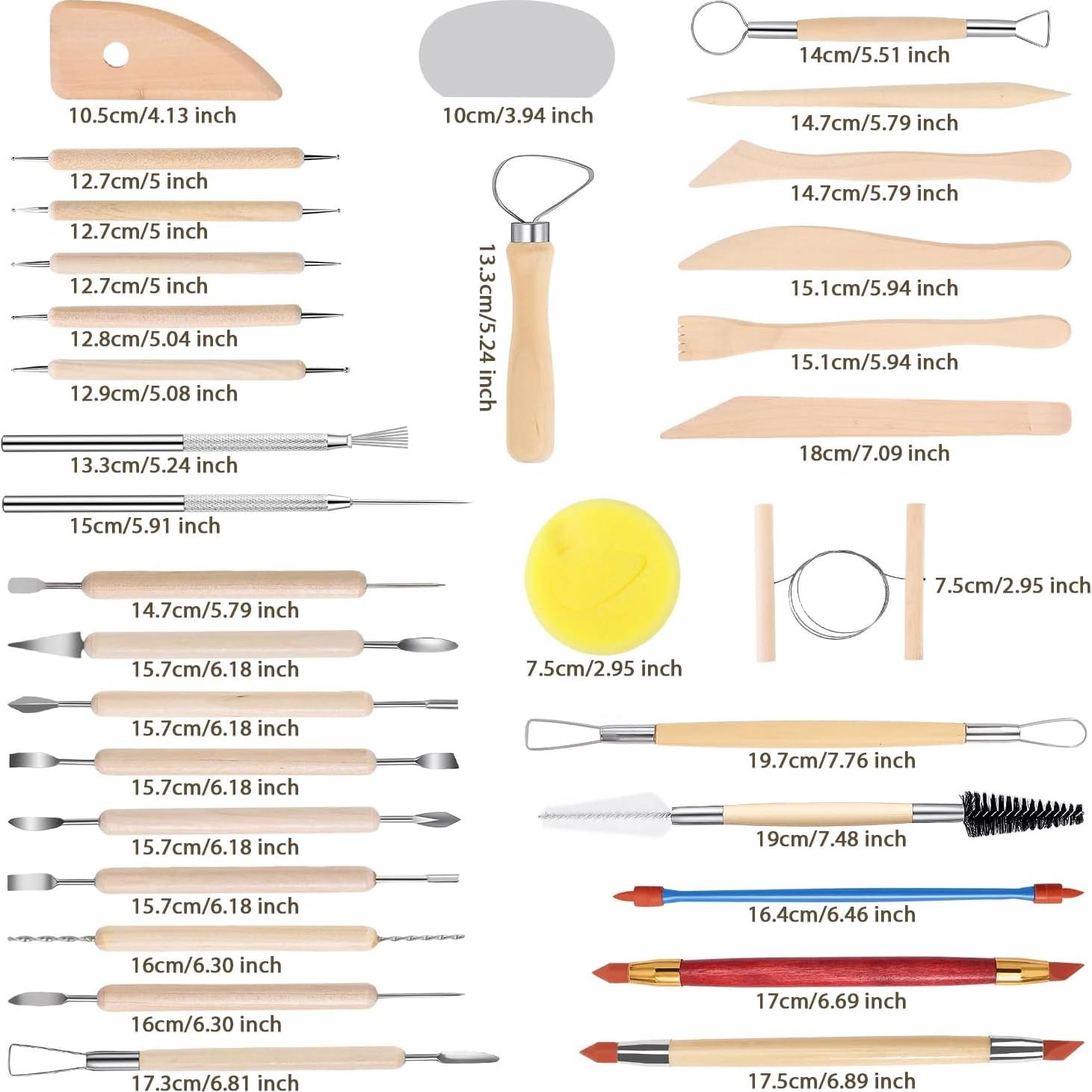 Juego de Herramientas de Escultura en Cerámica Tovotum 32PCS