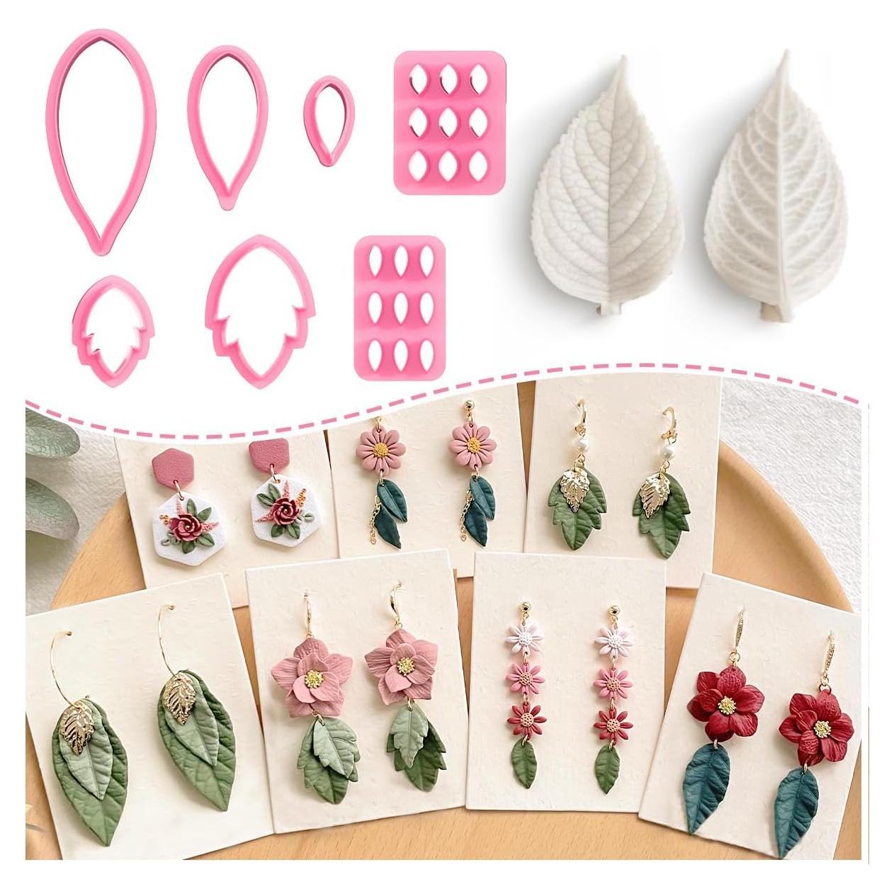 Conjunto de Cortadores de Hoja Keoker 7 Formas Arcilla Polimérica