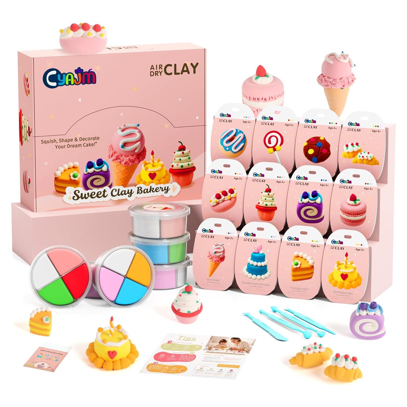 Kit de Arcilla Secada al Aire CyAJM - 12 Cajas Tema Pastel