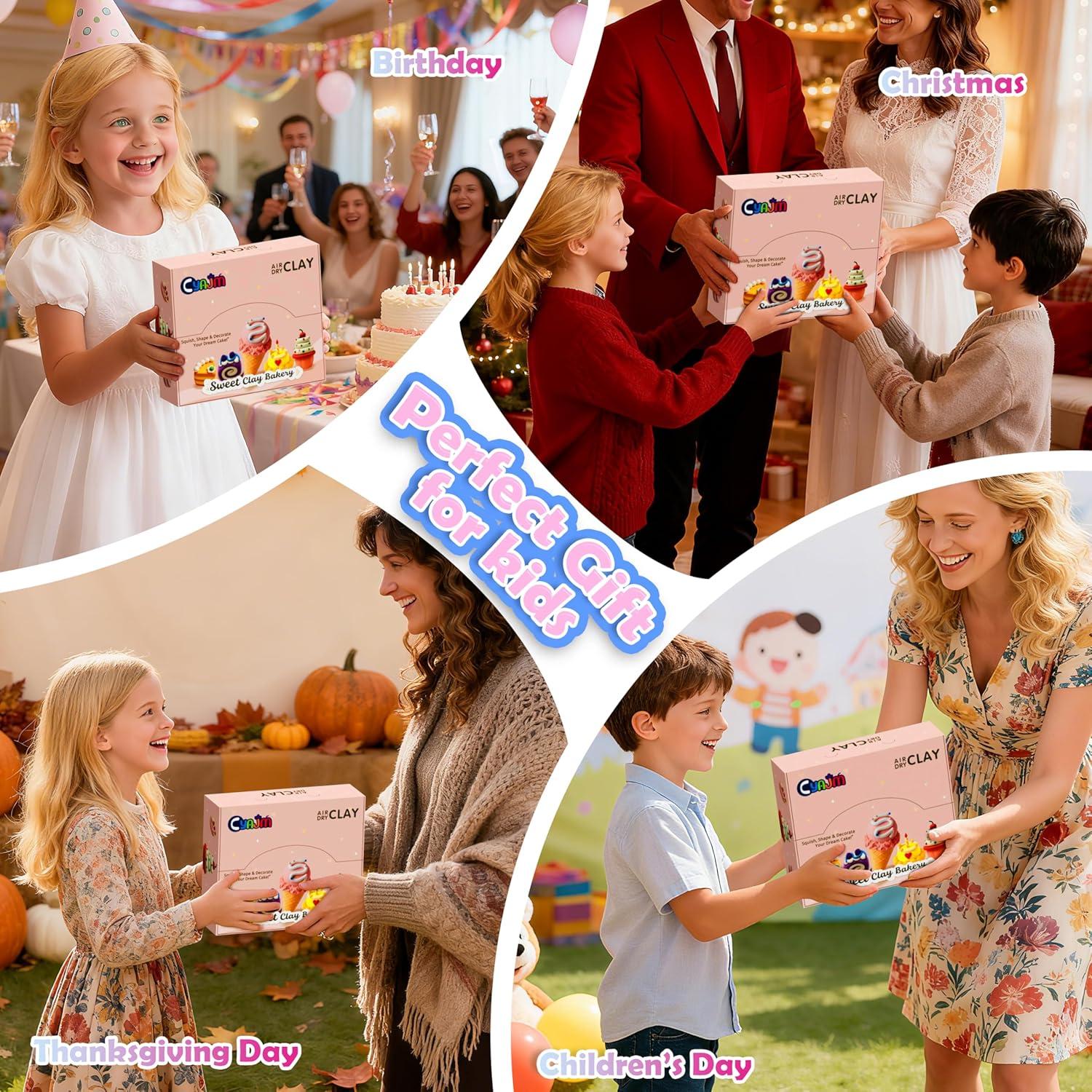 Kit de Arcilla Secada al Aire CyAJM - 12 Cajas Tema Pastel