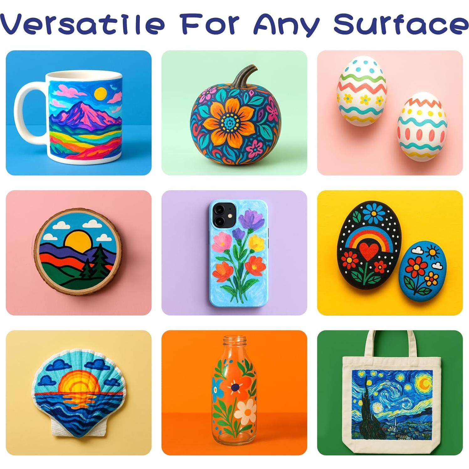 48 Marcadores Acrílicos Astriscribe Punta de Pincel Multicolor