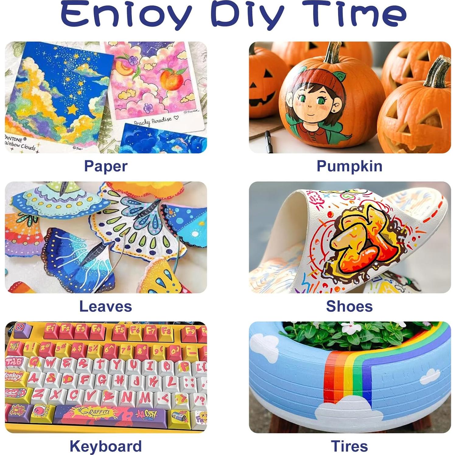 48 Marcadores Acrílicos Astriscribe Punta de Pincel Multicolor