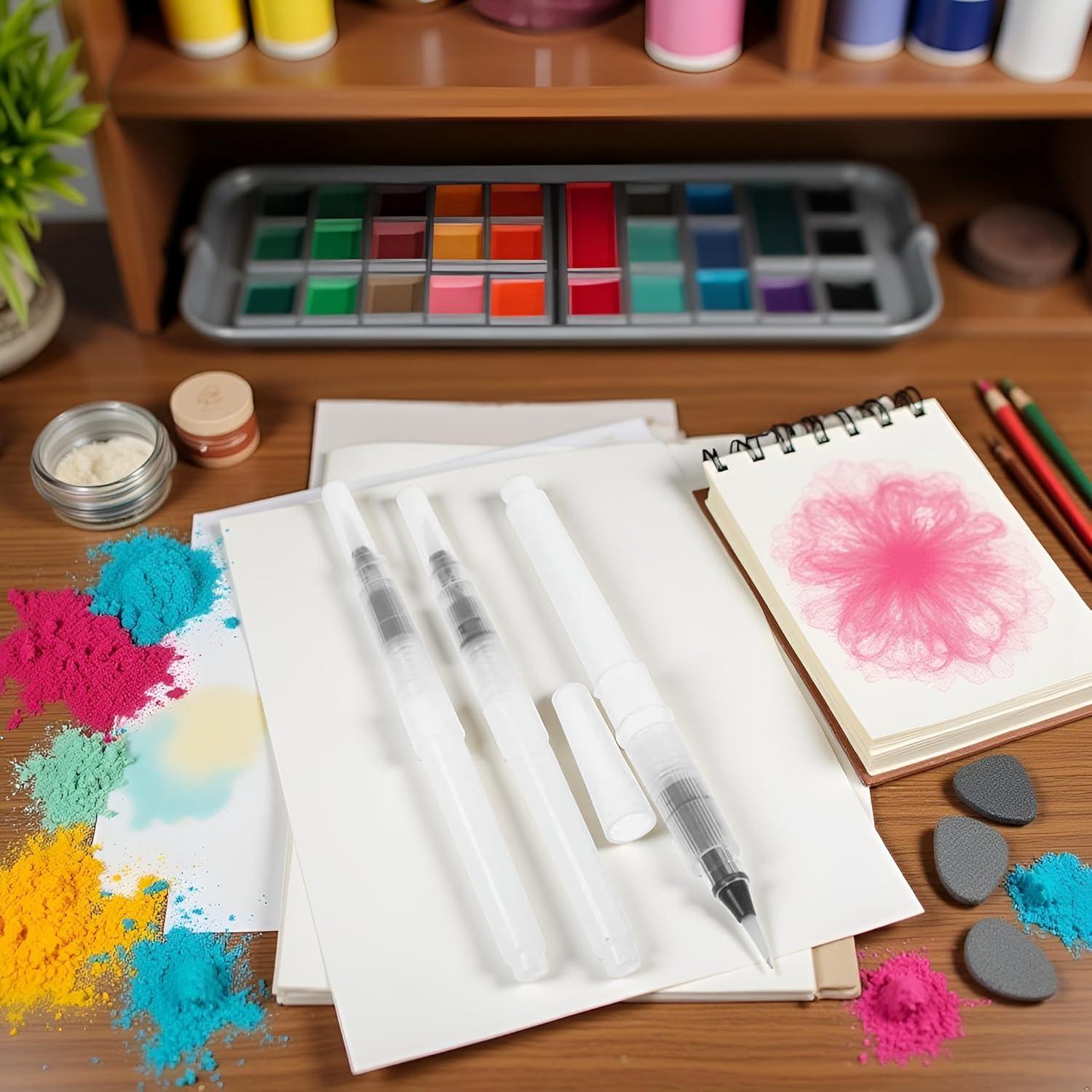 Set de 3 Pinceles de Acuarela Blancos POB2028 12cm