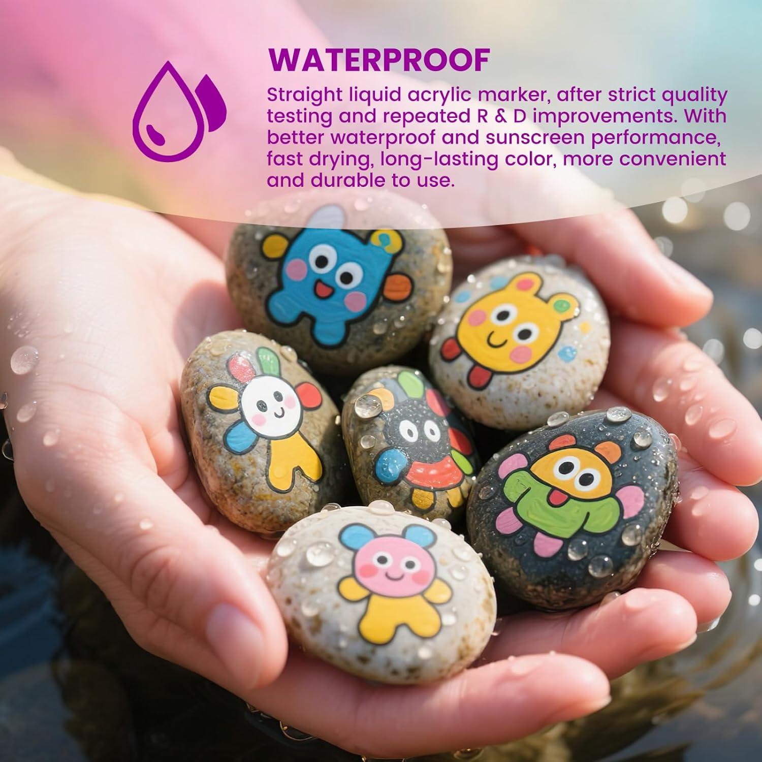 Marcadores Acrílicos CHARSOCO 12 Colores Doble Punta 220g