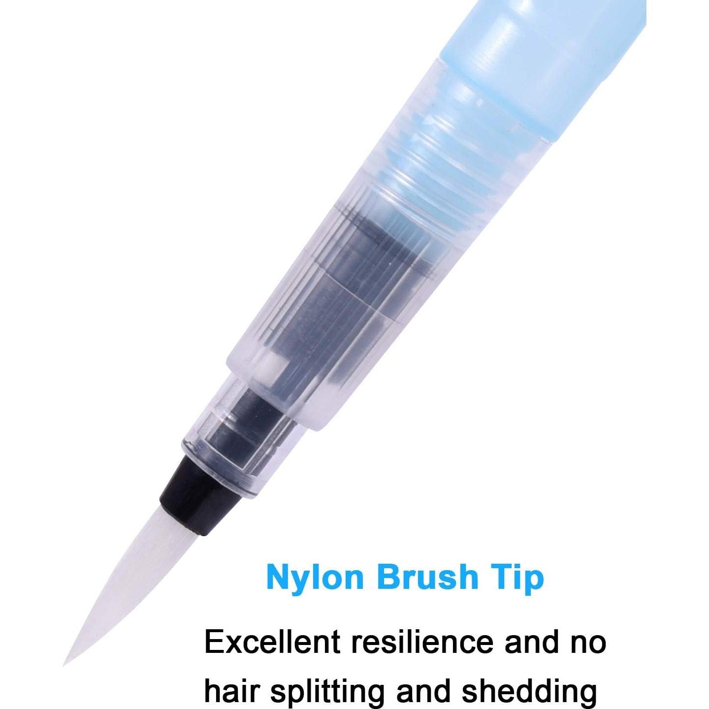 Juego de 6 Pinceles de Acuarela Wisdompro - Puntas Puntiagudas y Planas