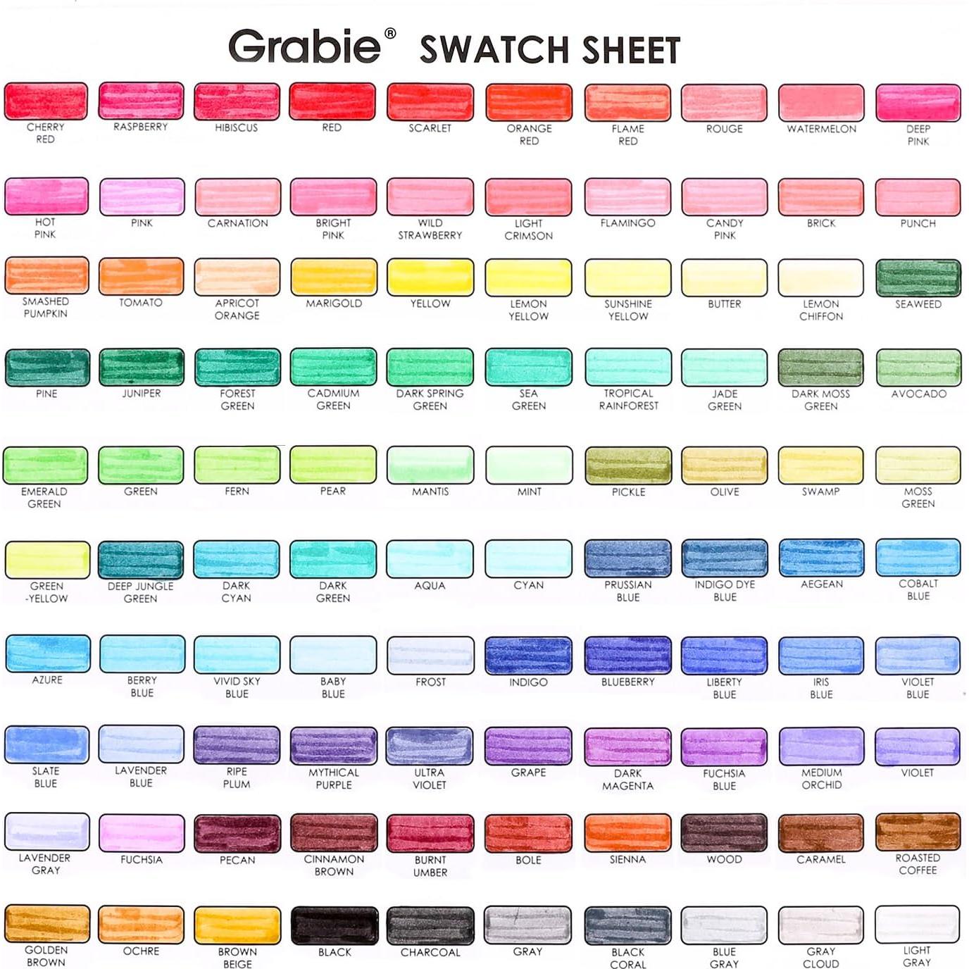 Juego de 100 Marcadores de Dibujo Grabie Doble Punta Multicolor