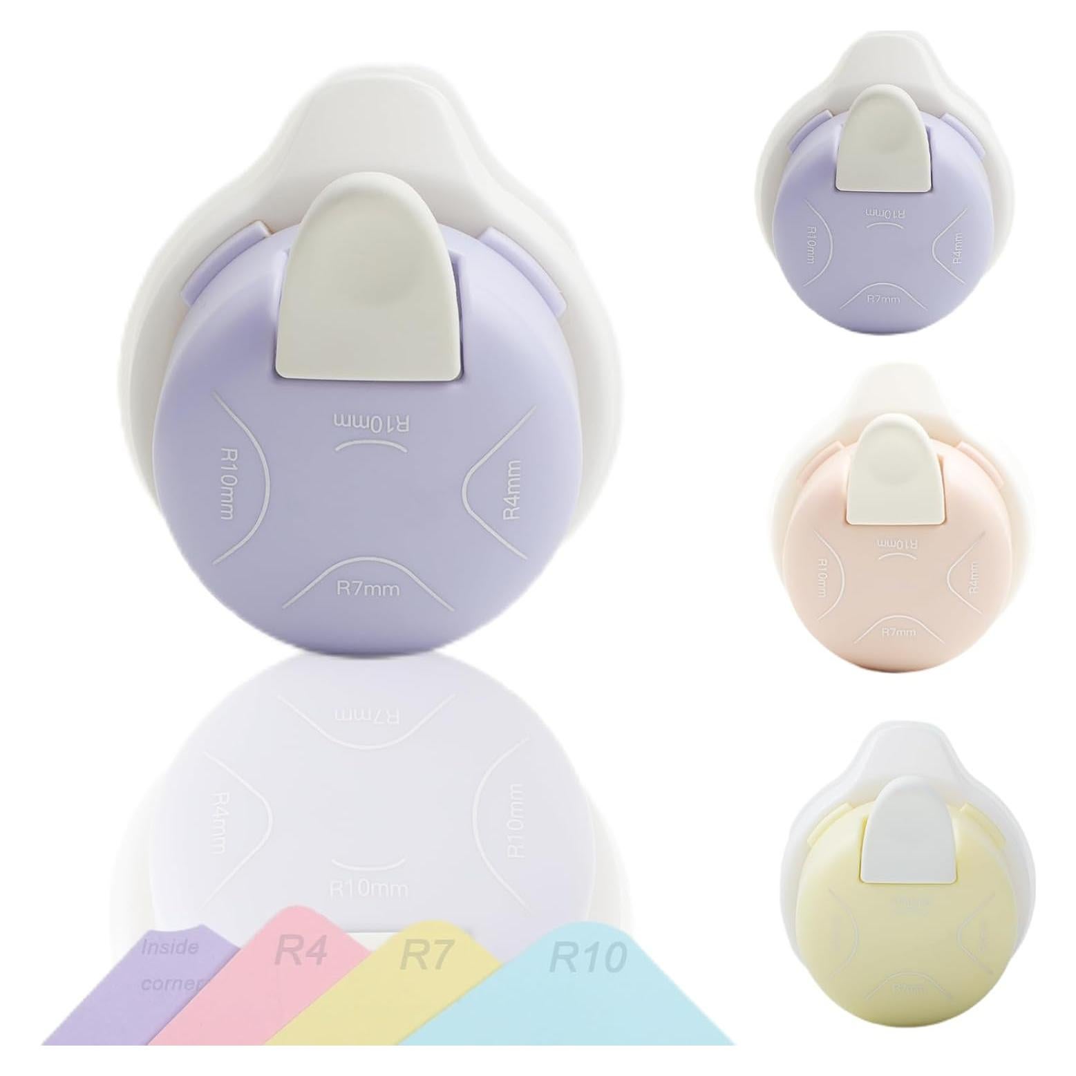 Troquelador de esquinas 4 en 1 PRENDI - Púrpura, 4 tamaños