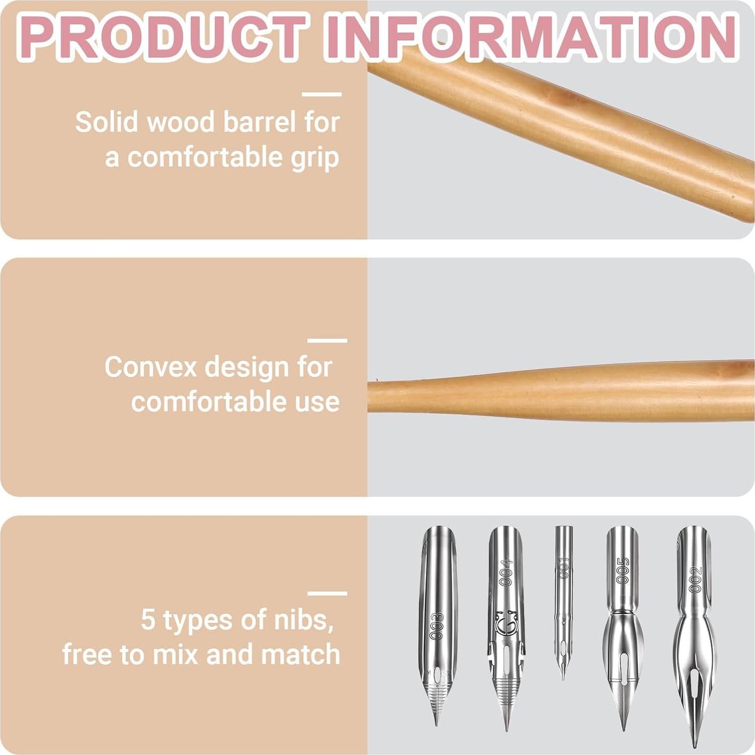 Conjunto de Plumas de Inmersión Larrel 11 Pcs con Soporte