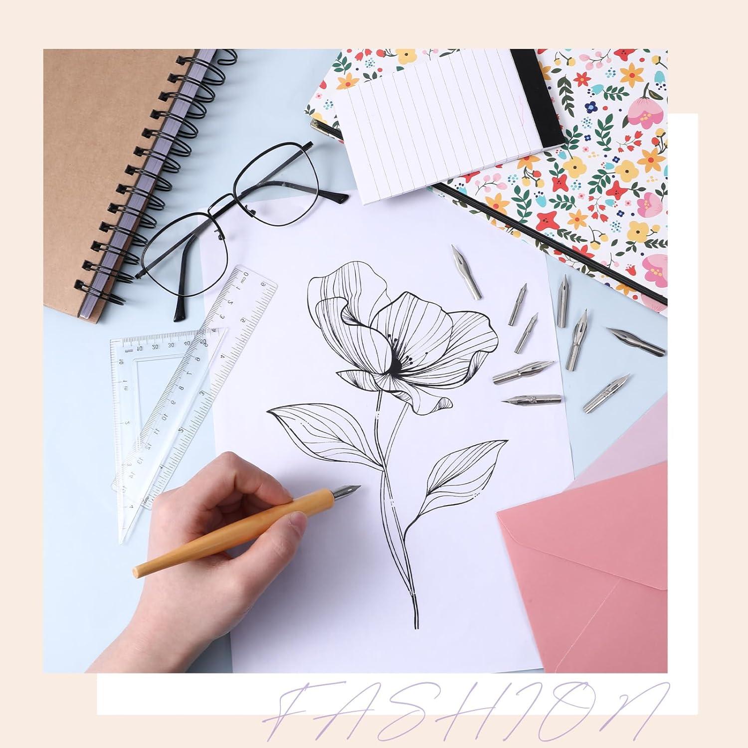 Conjunto de Plumas de Inmersión Larrel 11 Pcs con Soporte