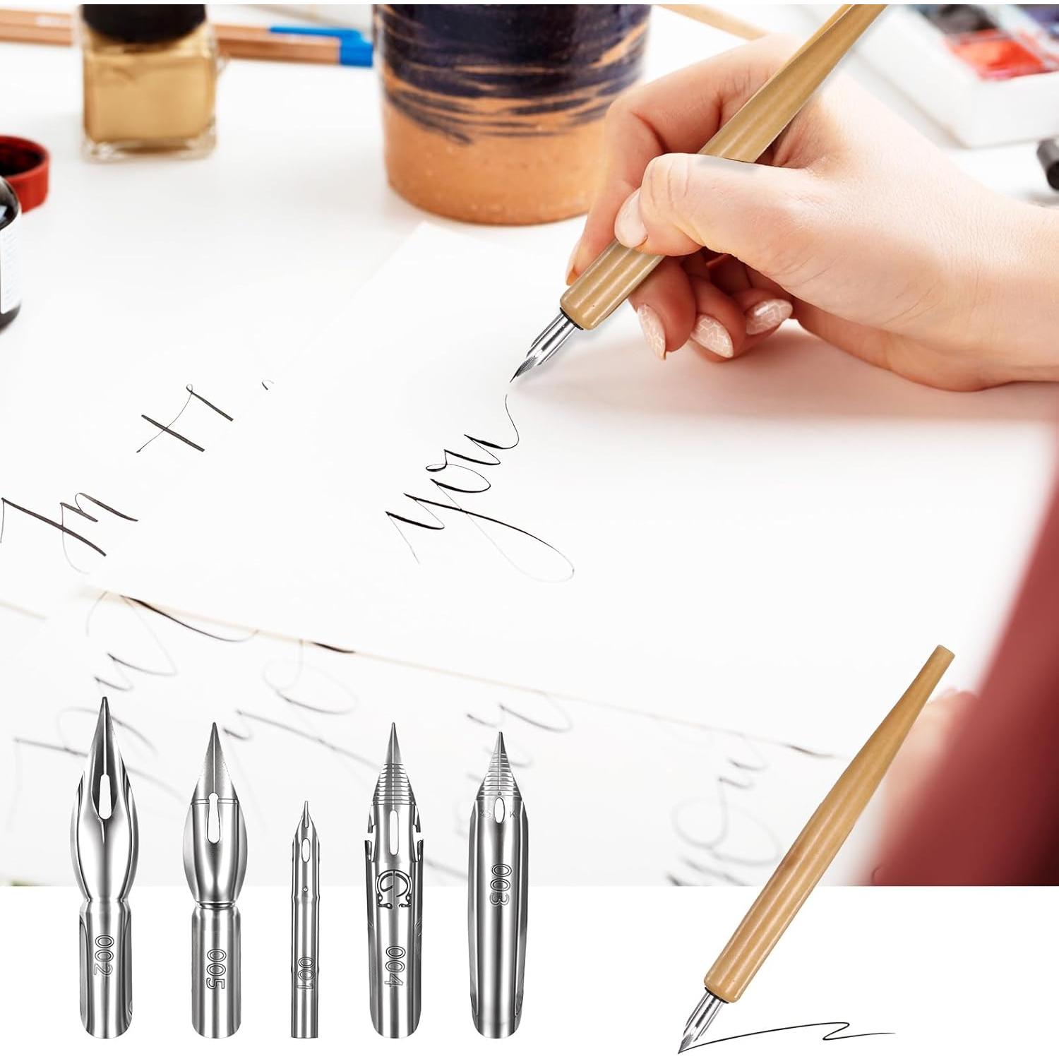 Conjunto de Plumas de Inmersión Larrel 11 Pcs con Soporte