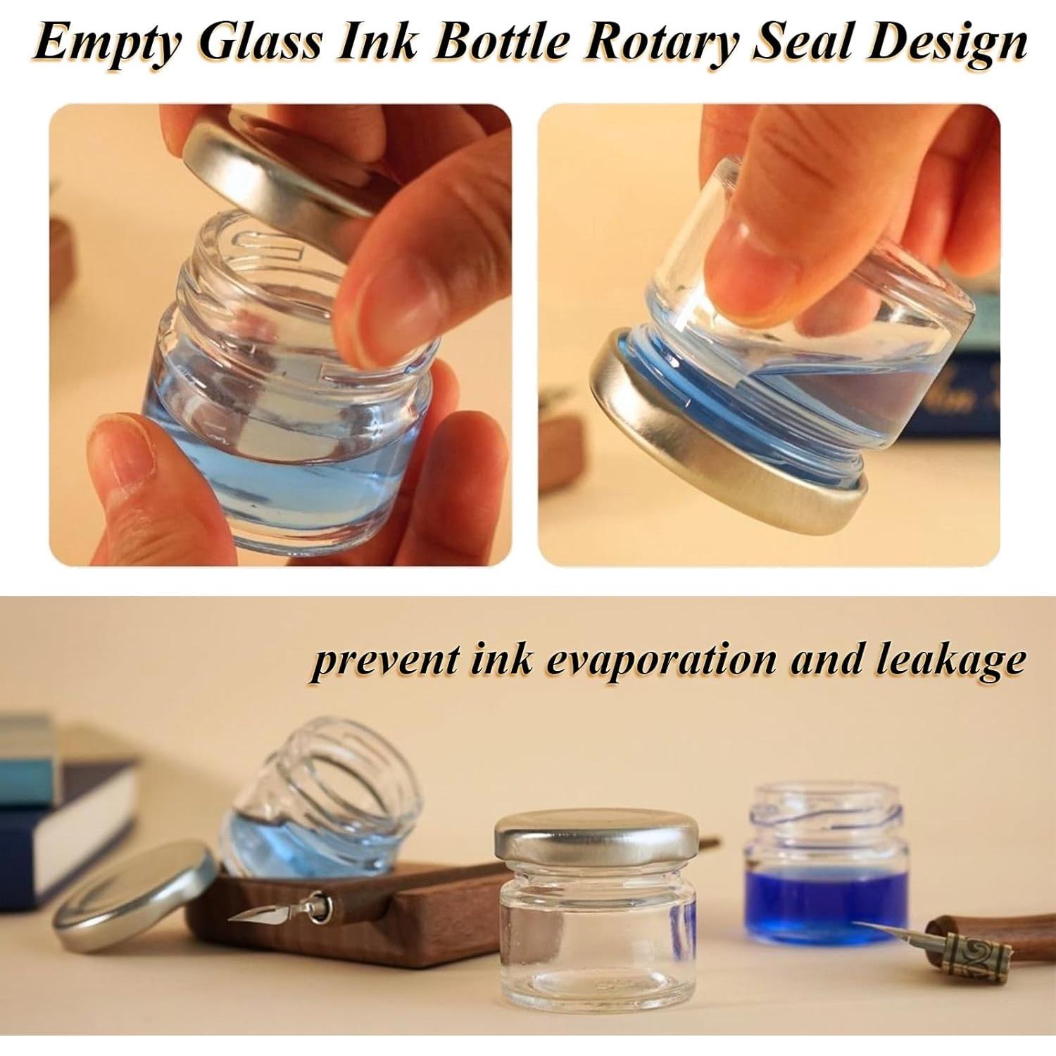 Soporte de Pluma de Caligrafía Yushen con Botellas de Tinta