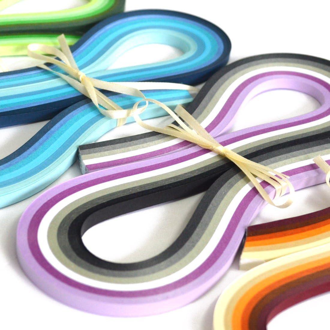 JUYA Juego de Tiras de Quilling 720 Tiras 36 Colores 54cm x 3mm