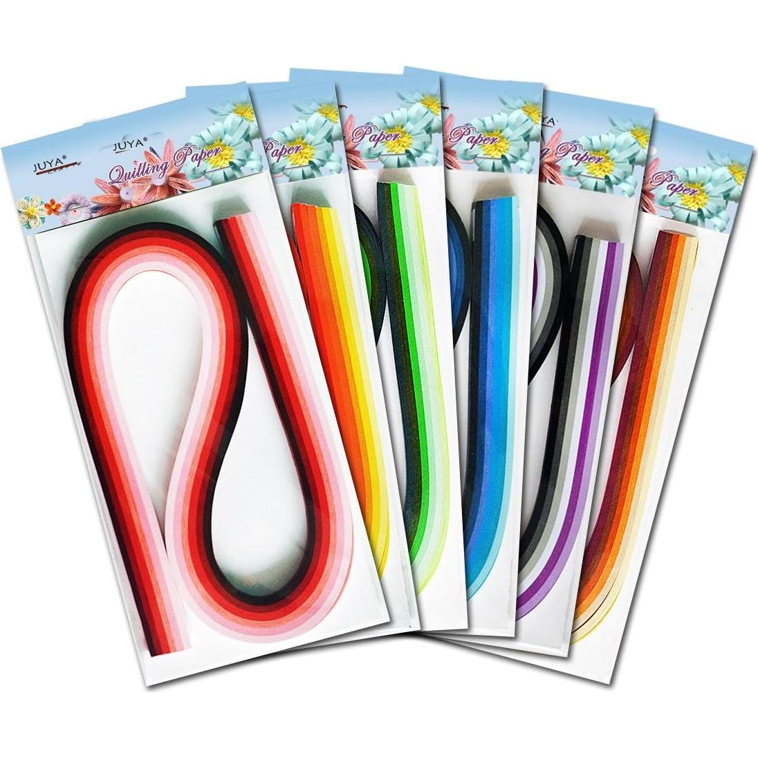 JUYA Juego de Tiras de Quilling 720 Tiras 36 Colores 54cm x 3mm